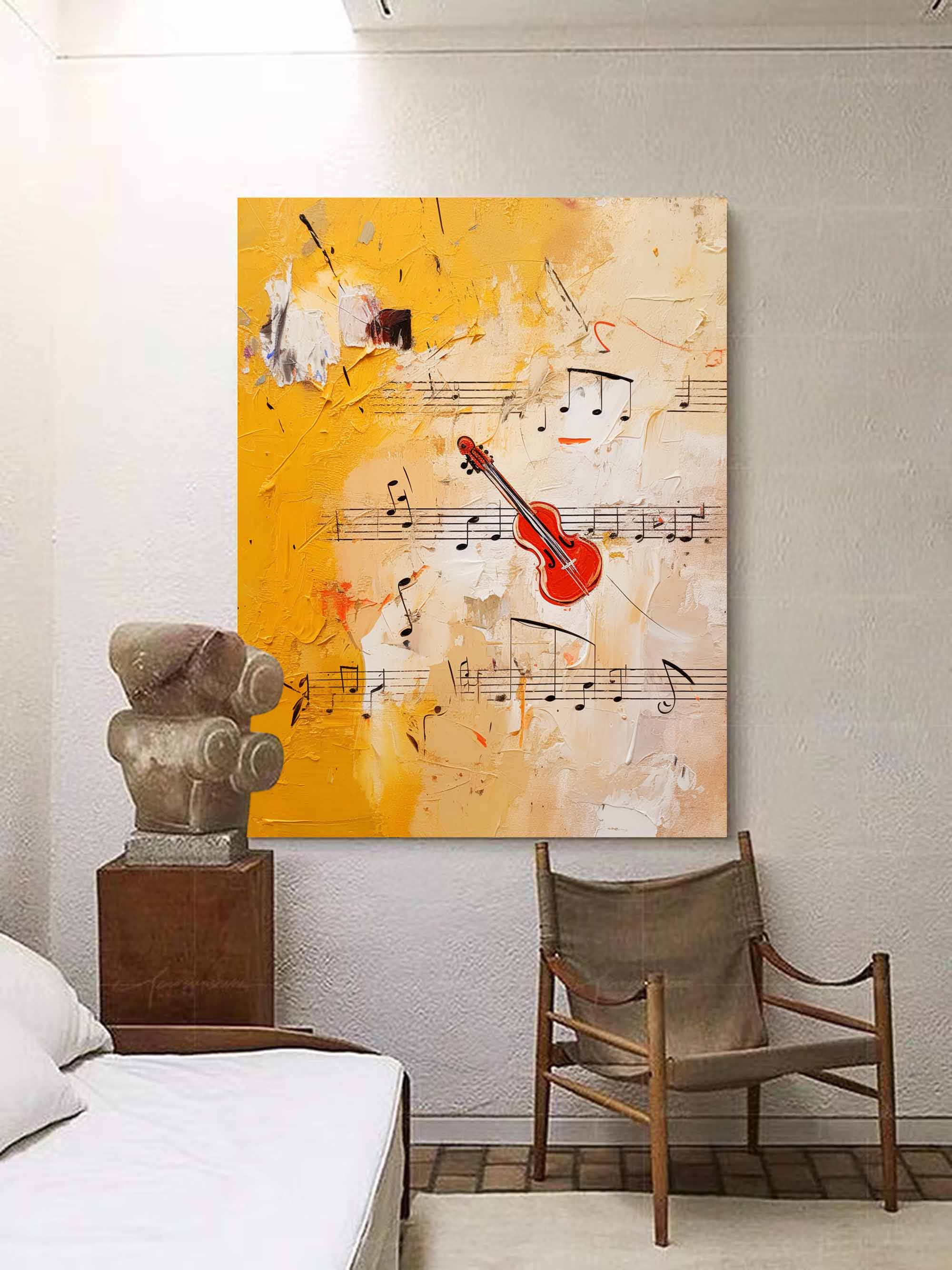 Wallart Symphony of Violin Abstract Art