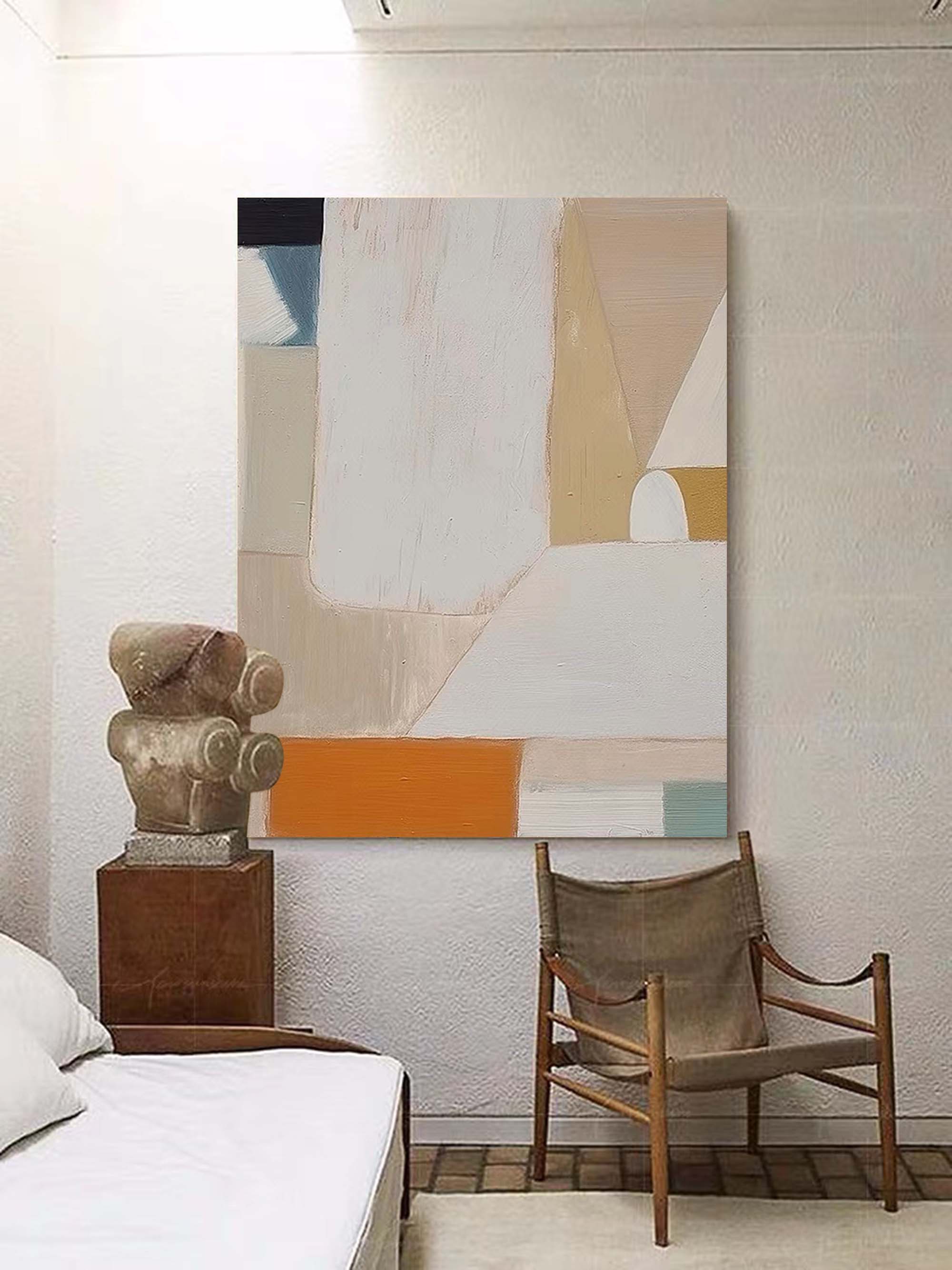 Wallart Minimalist Earth Tones Abstract Canvas Art