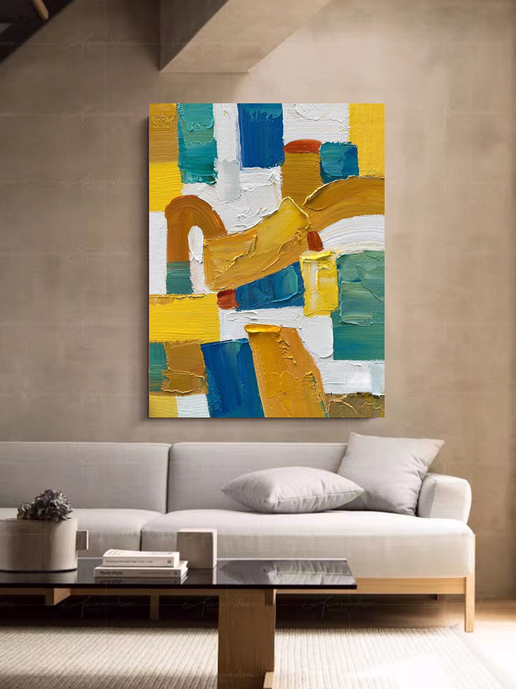 Wallart Bold Hues: Vibrant Abstract Geometry