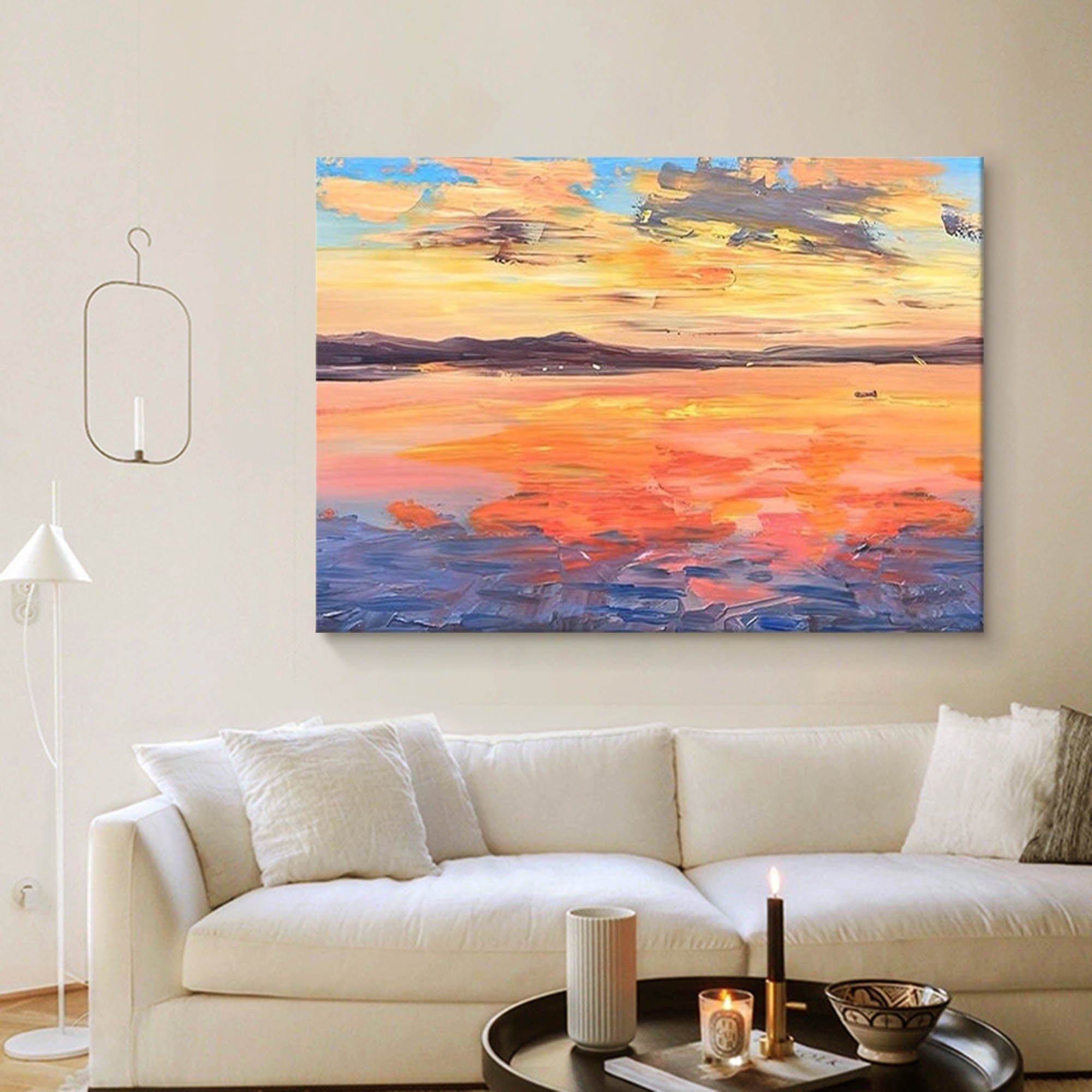Wallart Sunset Glow Abstract Landscape Art