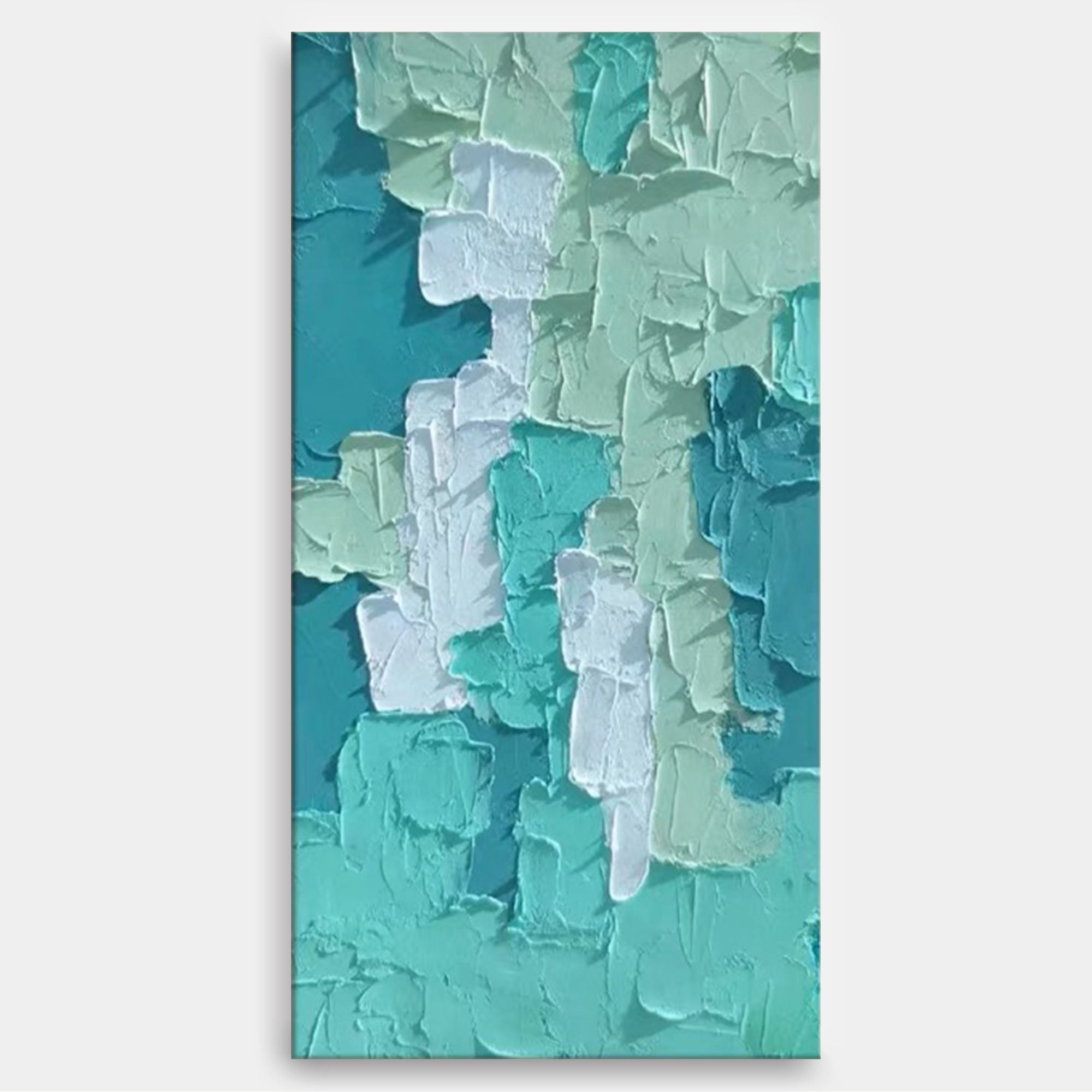 Wallart Textured Layers: Abstract Teal Dream