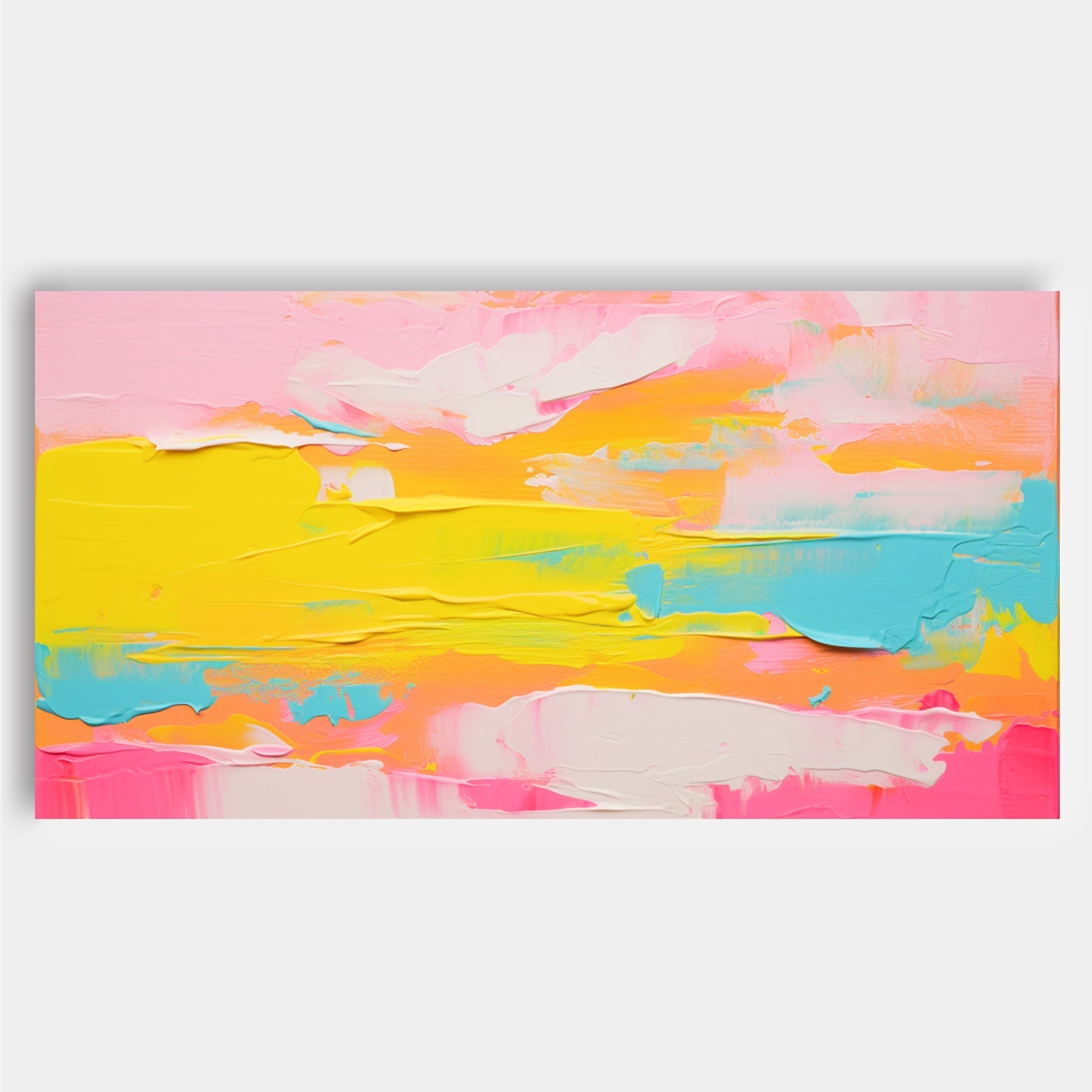 Wallart Golden Horizon Abstract Canvas
