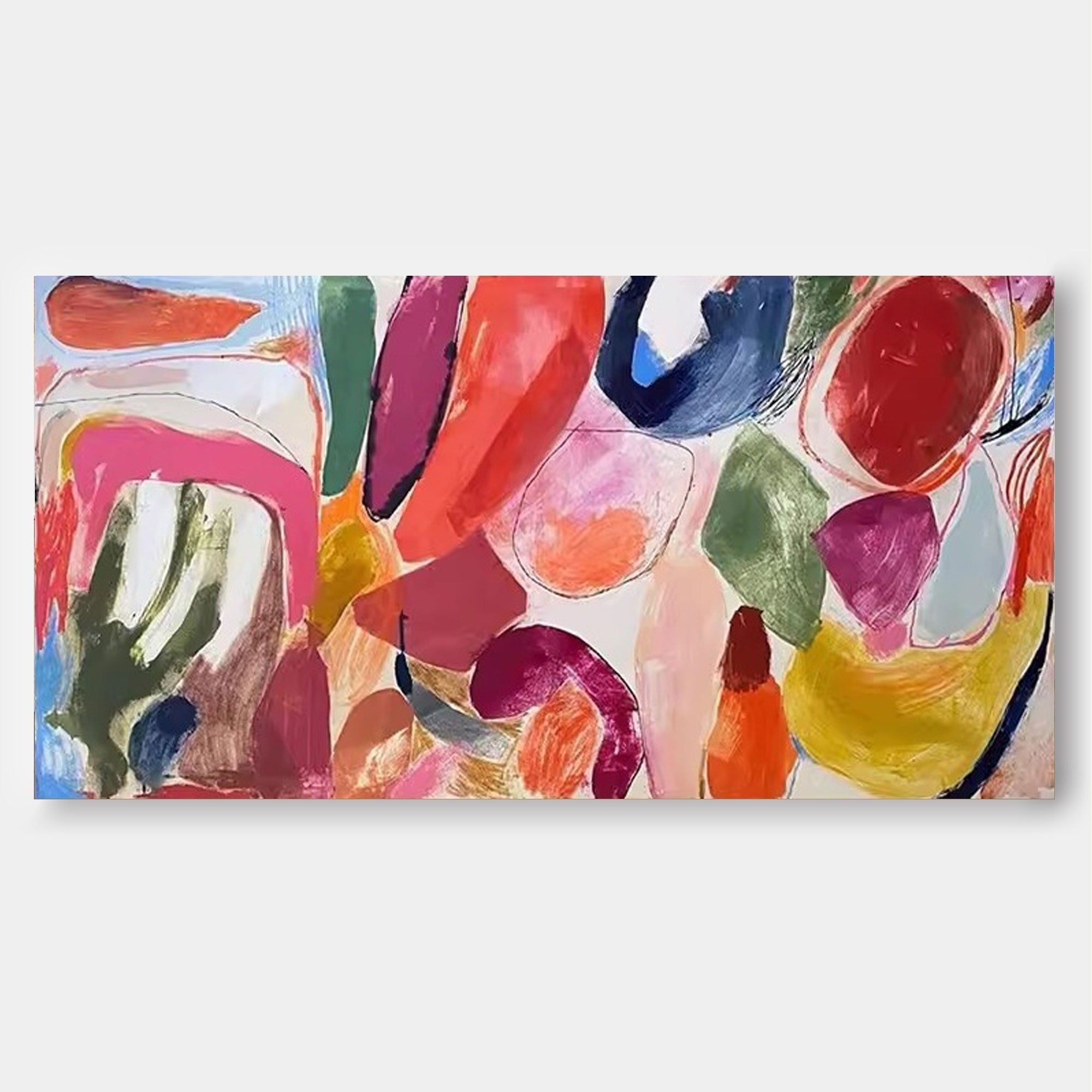 Wallart Vibrant Organic Shapes Abstract Art