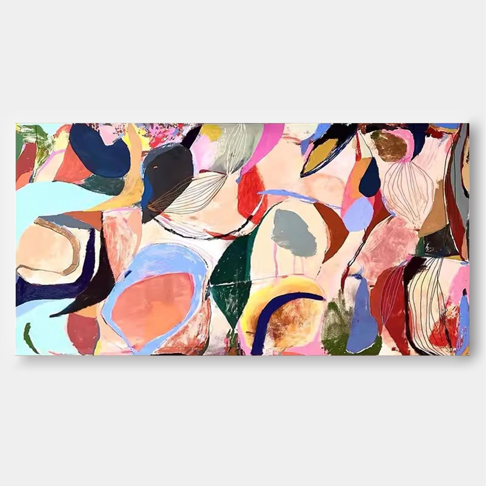Wallart Vibrant Organic Abstract Art