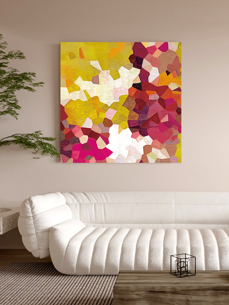 Wallart Warm Geometry Textured Abstract Art