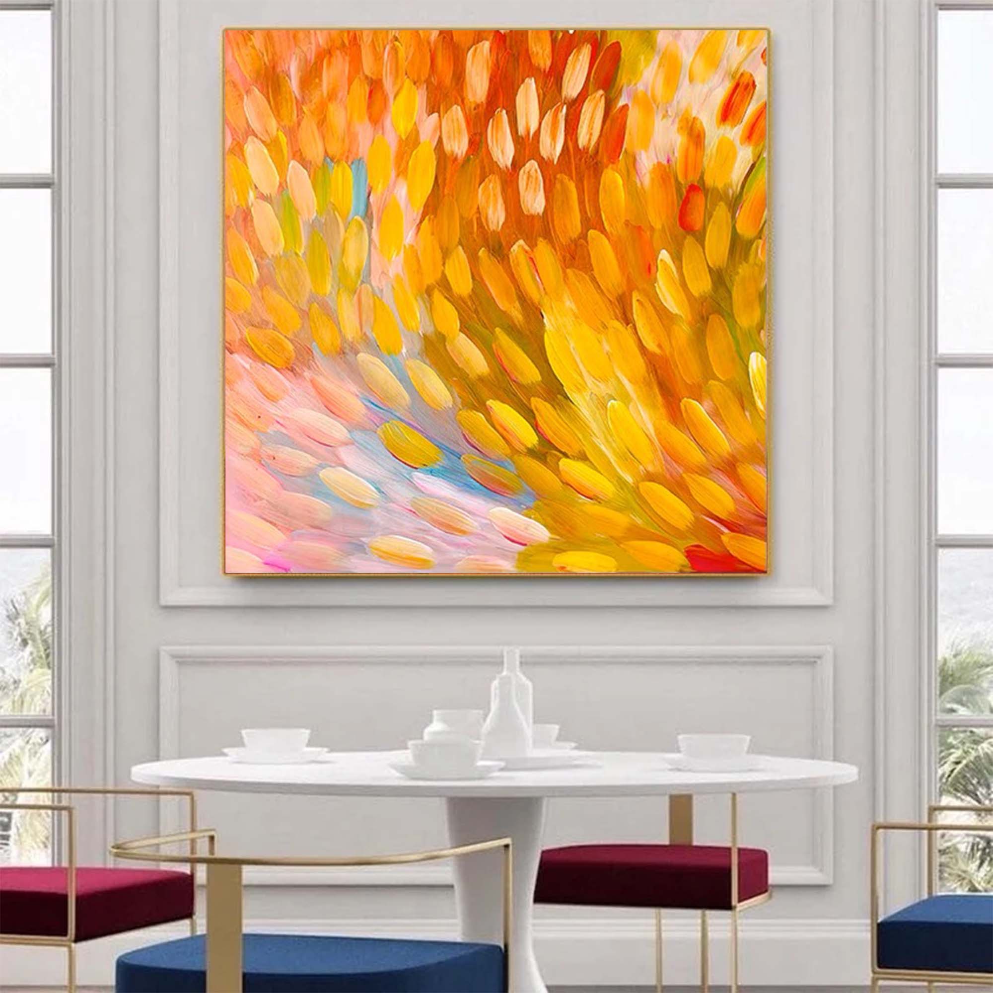 Wallart Vibrant Burst Abstract Oil Art