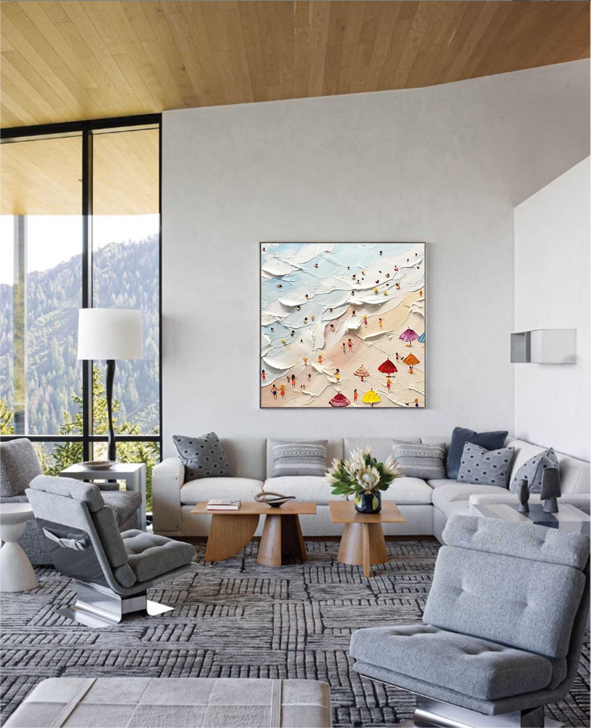 Wallart Summer Beach Vibes: Textured Coastal Life