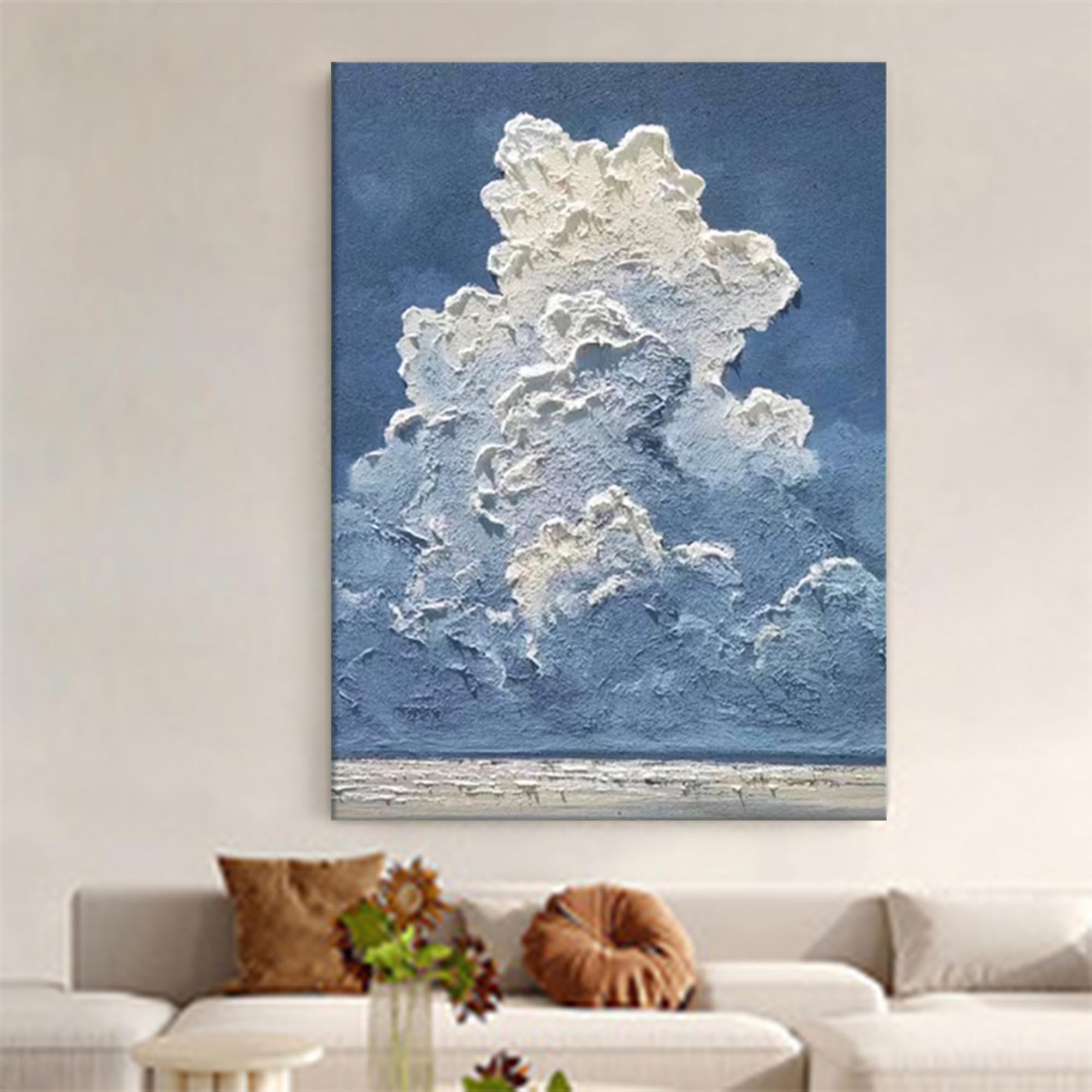 Wallart Clouds in Motion: Textured Sky Art