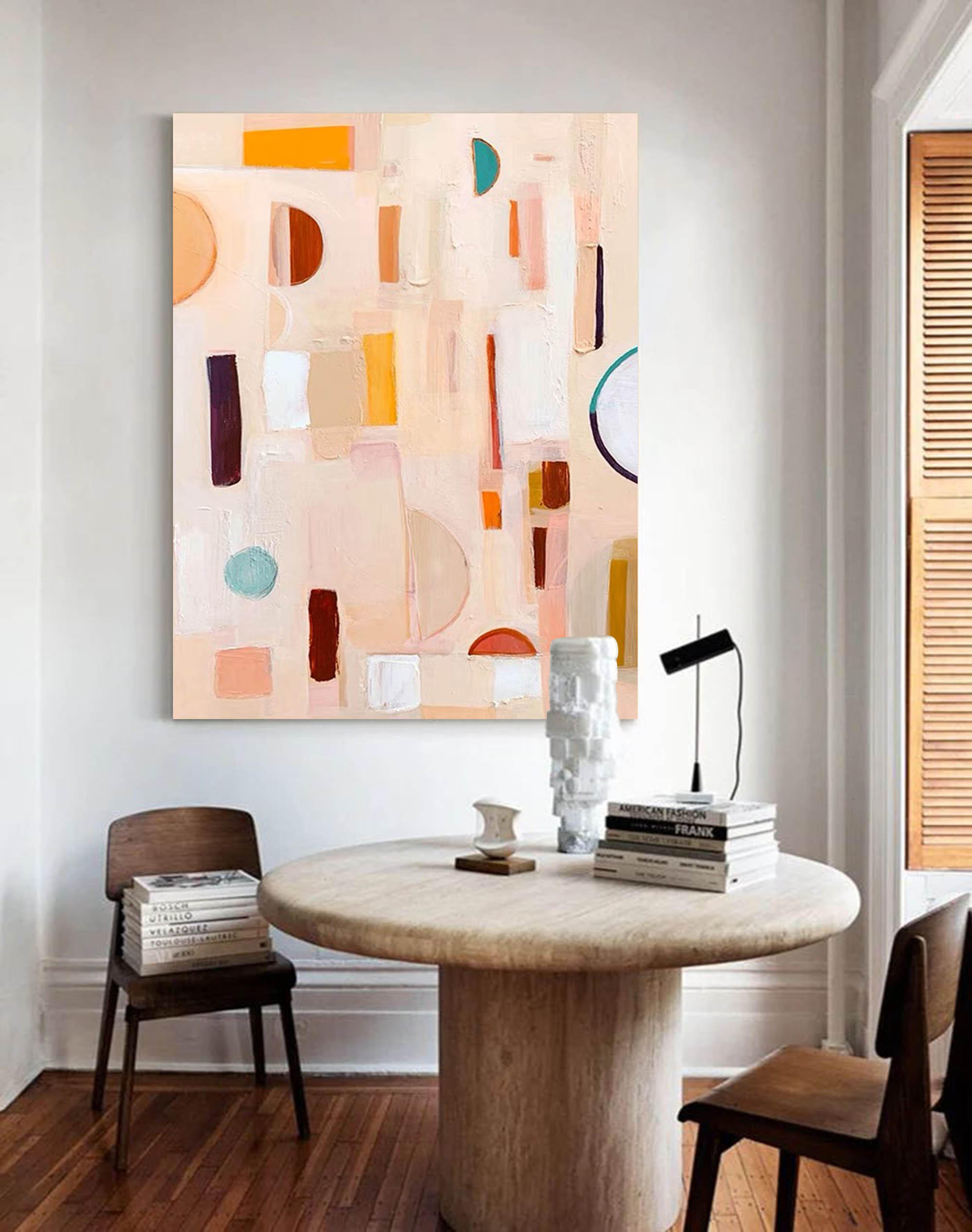 Wallart Pastel Geometry: Subtle Shapes in Motion