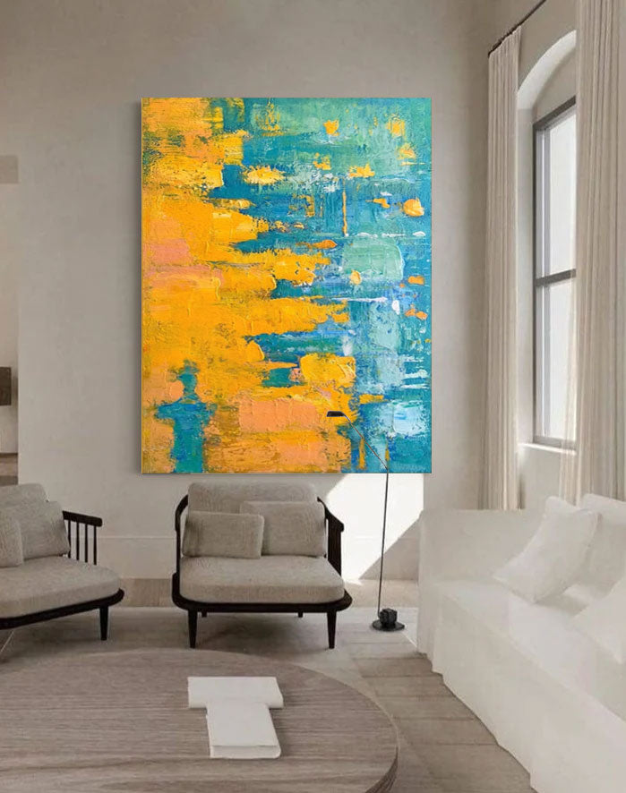 Wallart Vibrant Abstract Texture Canvas