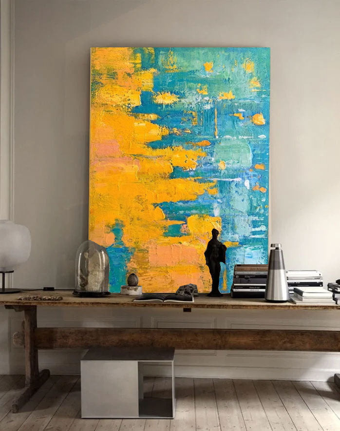 Wallart Vibrant Abstract Texture Canvas