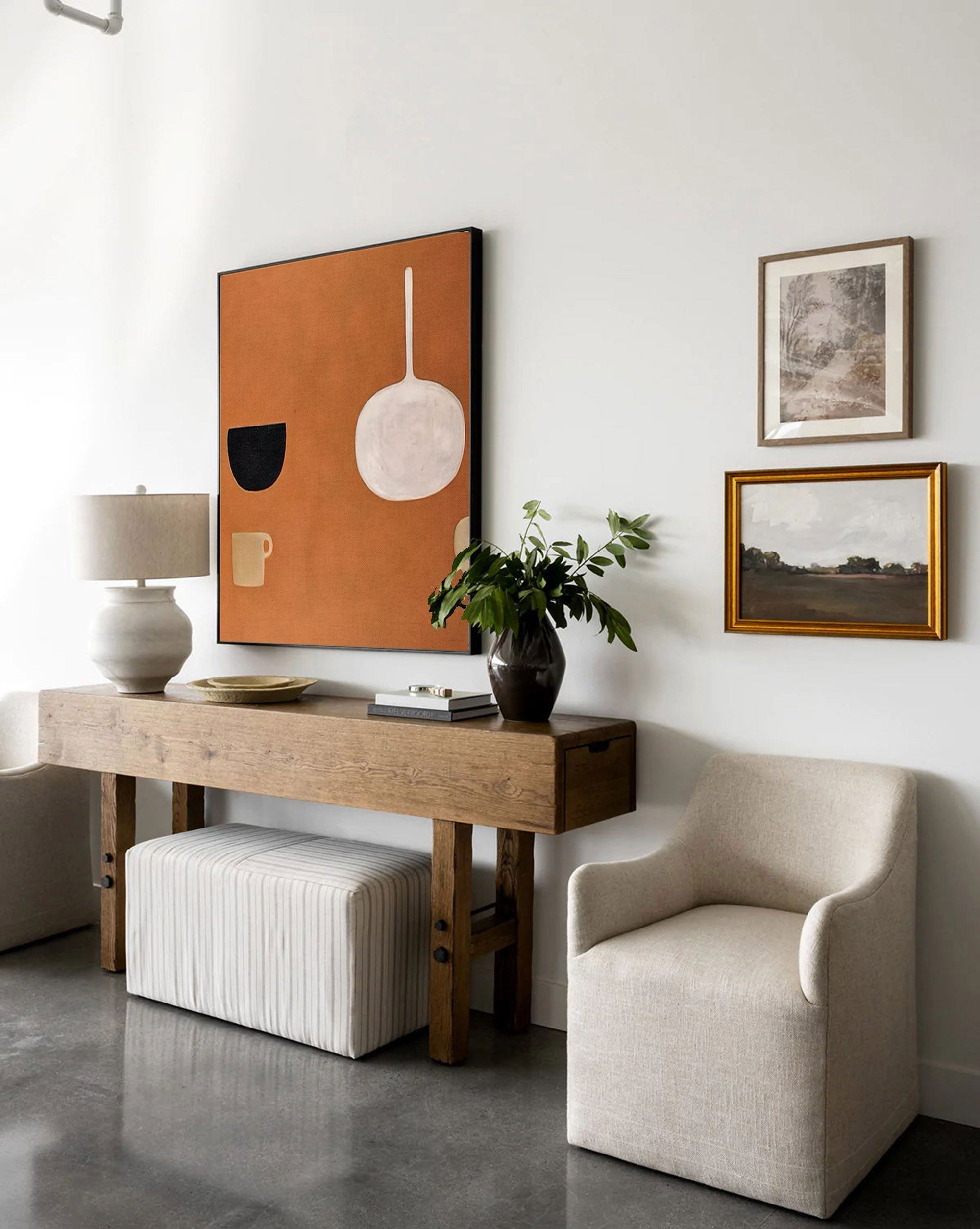 Wallart Minimalist Geometric Still Life Oil Painting