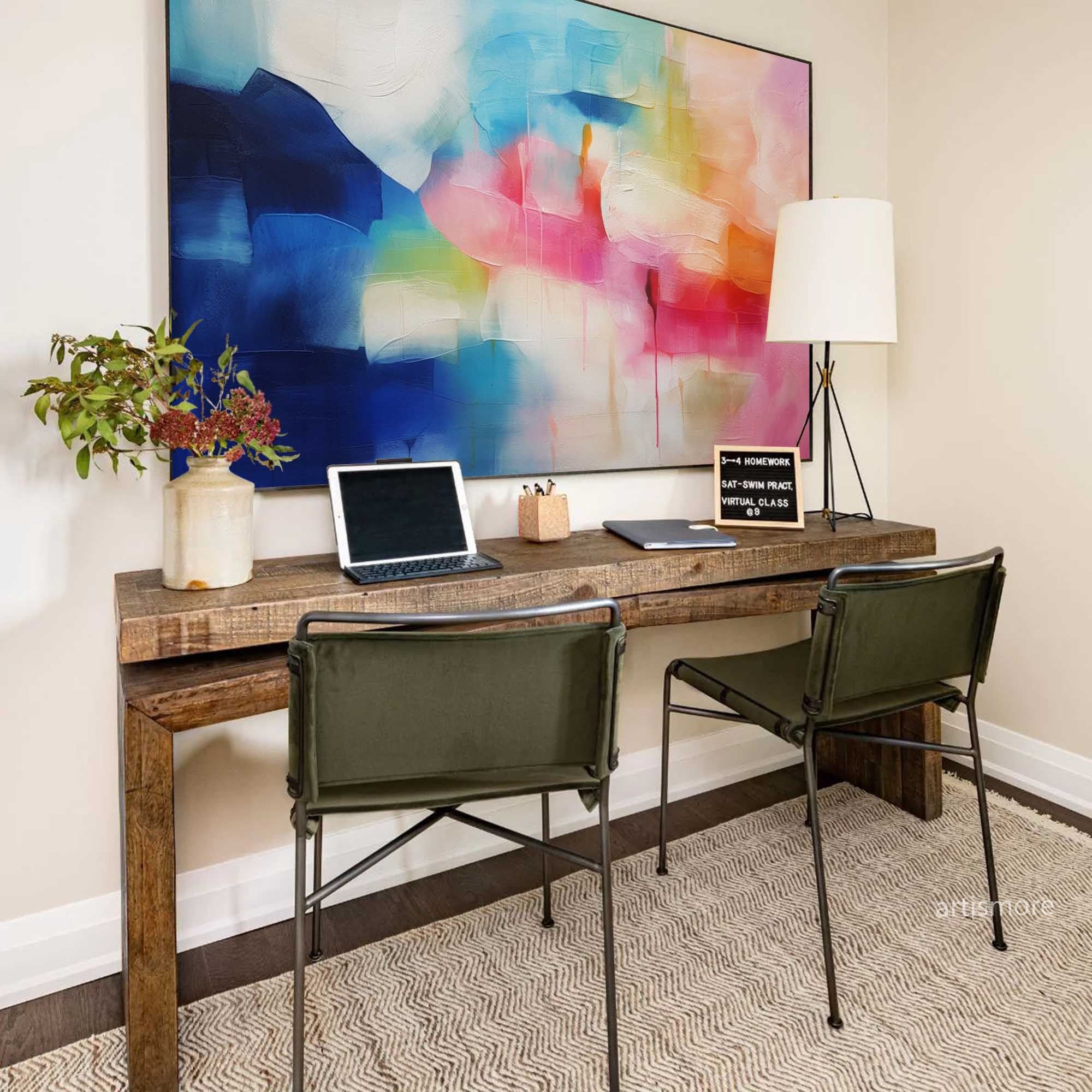 Wallart Vibrant Color Blend Abstract Art
