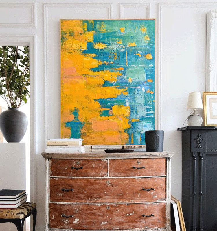 Wallart Vibrant Abstract Texture Canvas