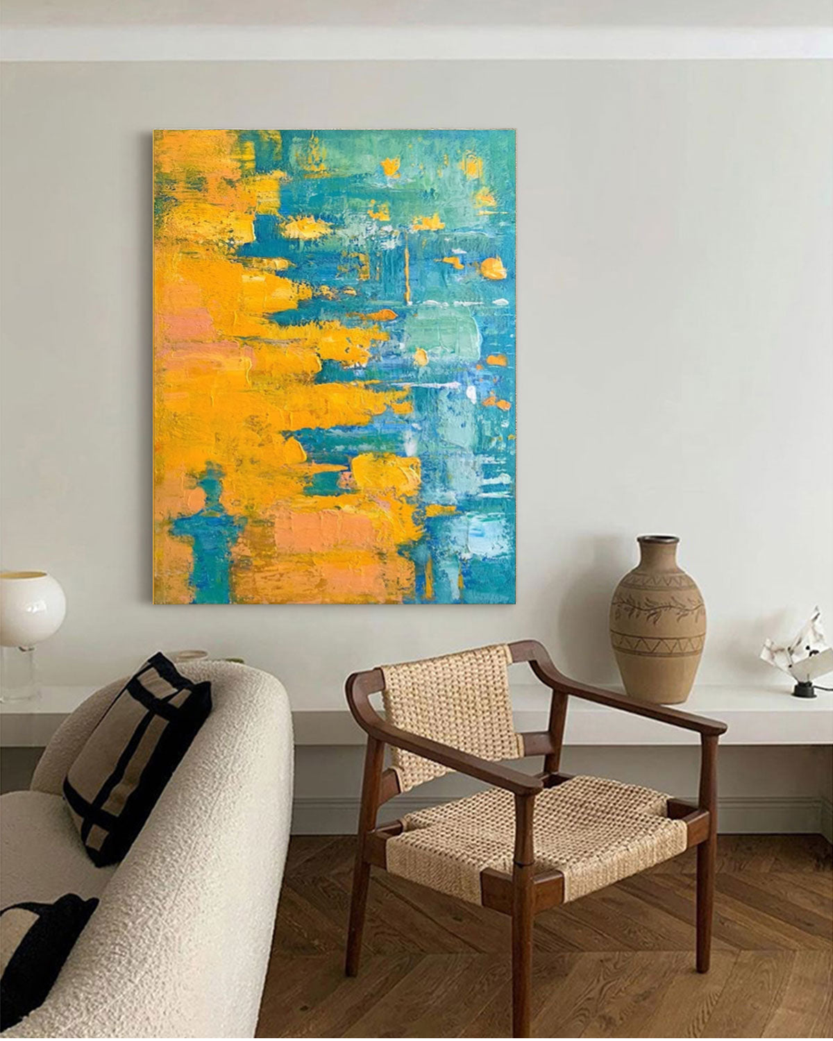 Wallart Vibrant Abstract Texture Canvas