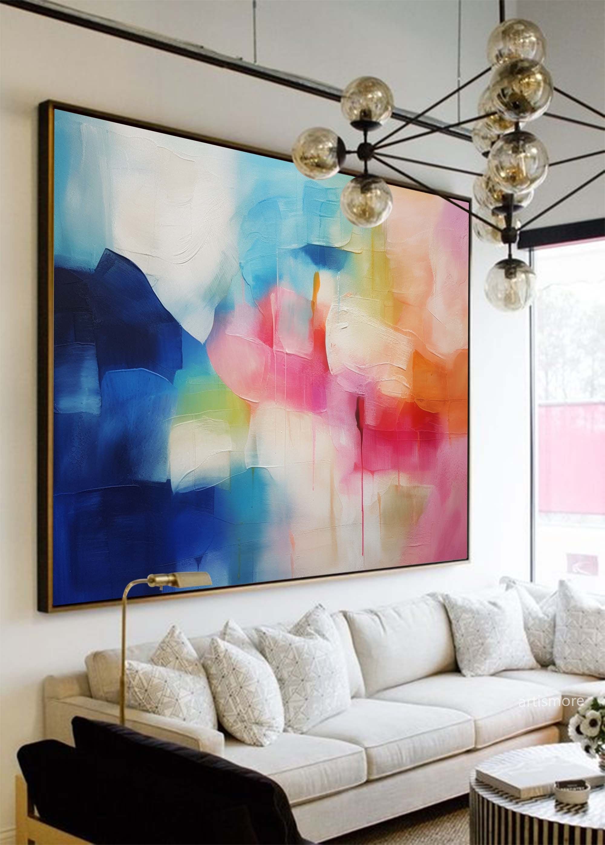 Wallart Vibrant Color Blend Abstract Art