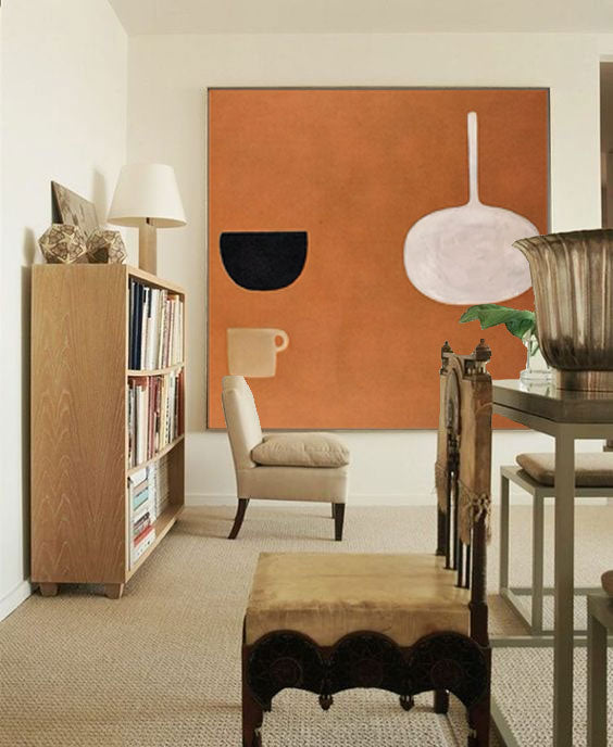 Wallart Minimalist Geometric Still Life Oil Painting
