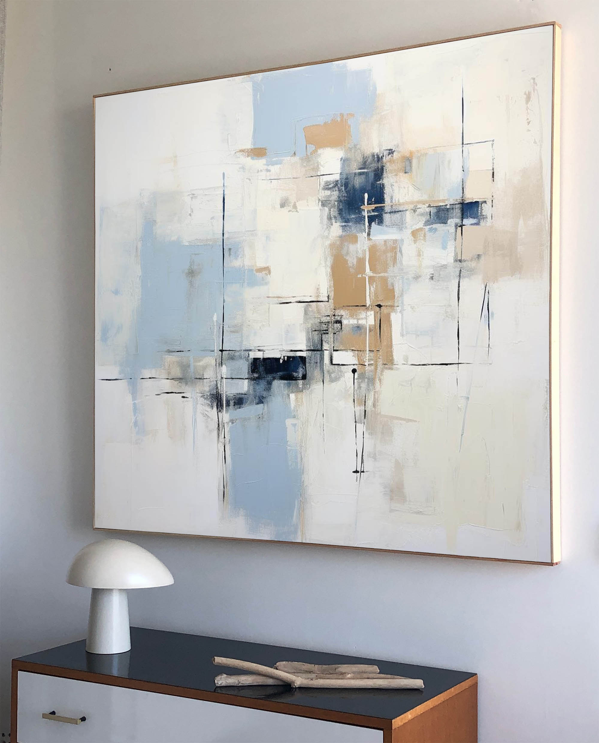 Wallart Serenity in Structure: Minimalist Abstract Geometry