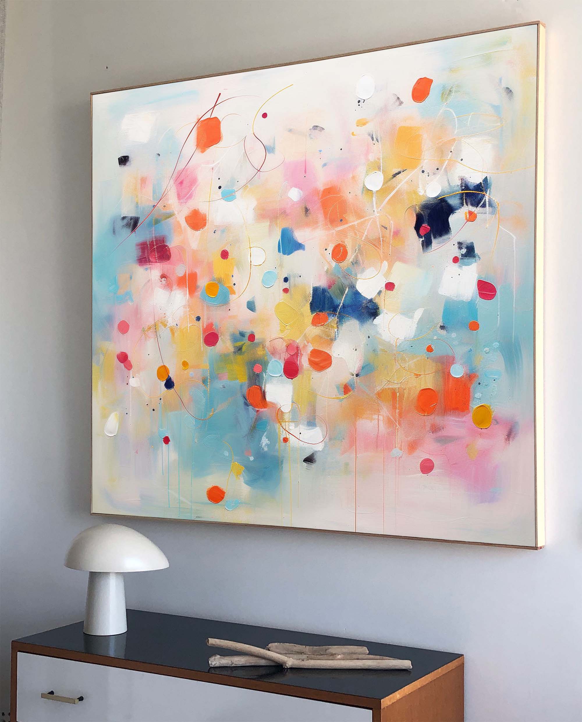 Wallart Dynamic Abstract Color Splash Art