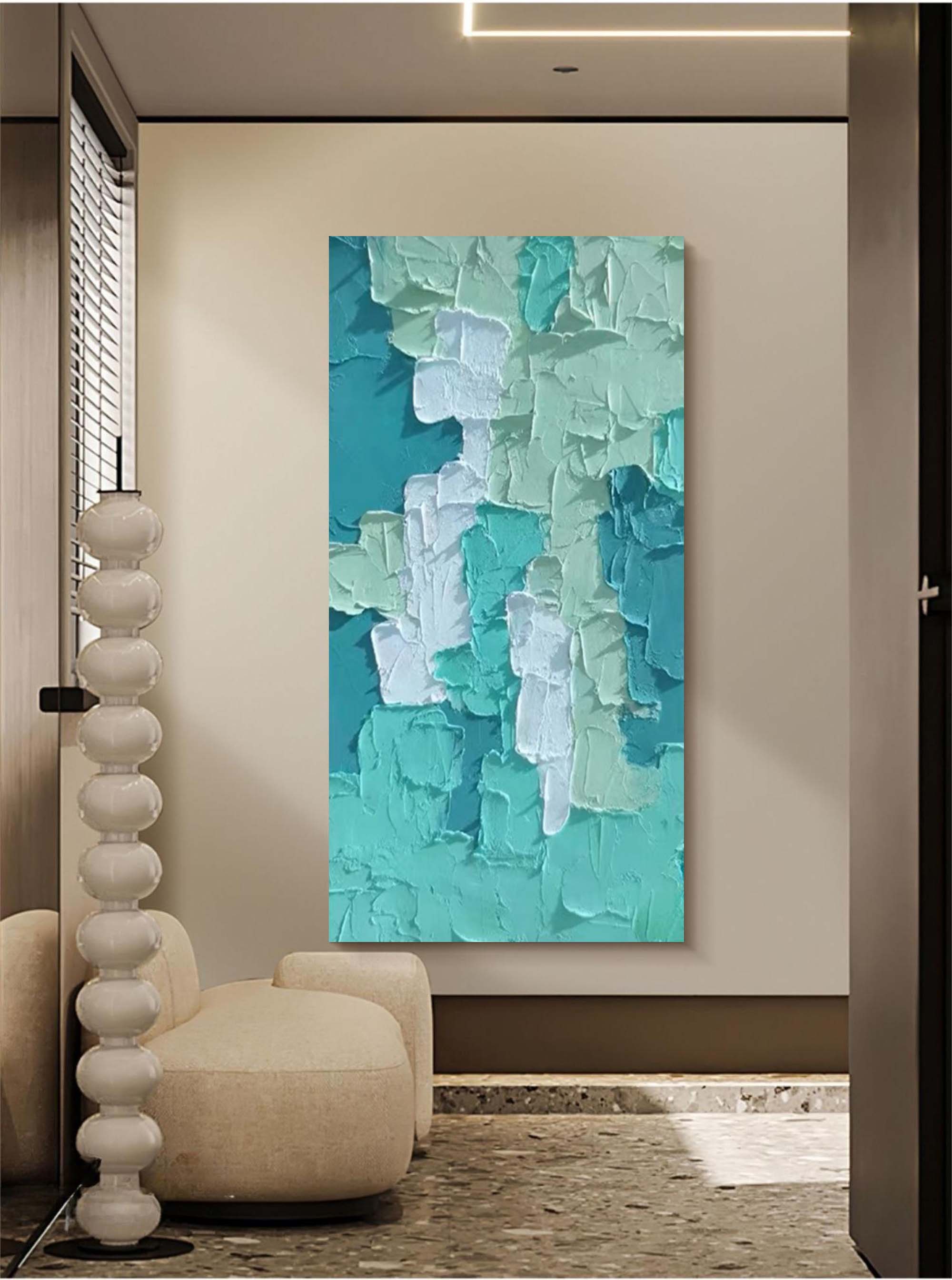 Wallart Textured Layers: Abstract Teal Dream