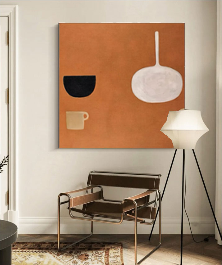 Wallart Minimalist Geometric Still Life Oil Painting