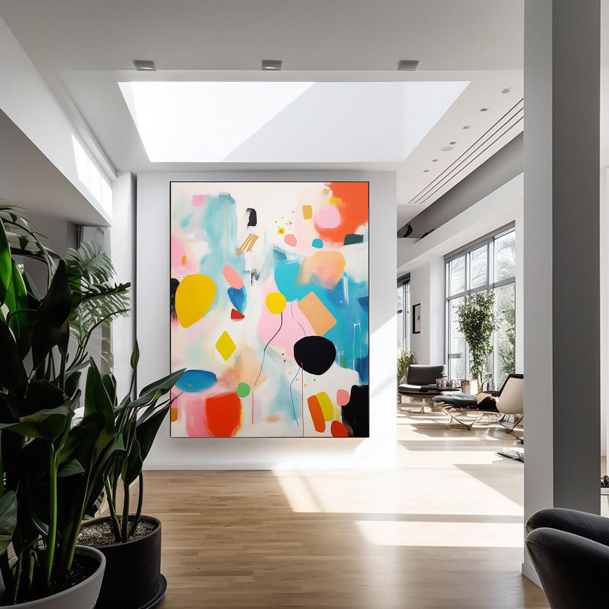 Wallart Playful Geometric Abstract Art