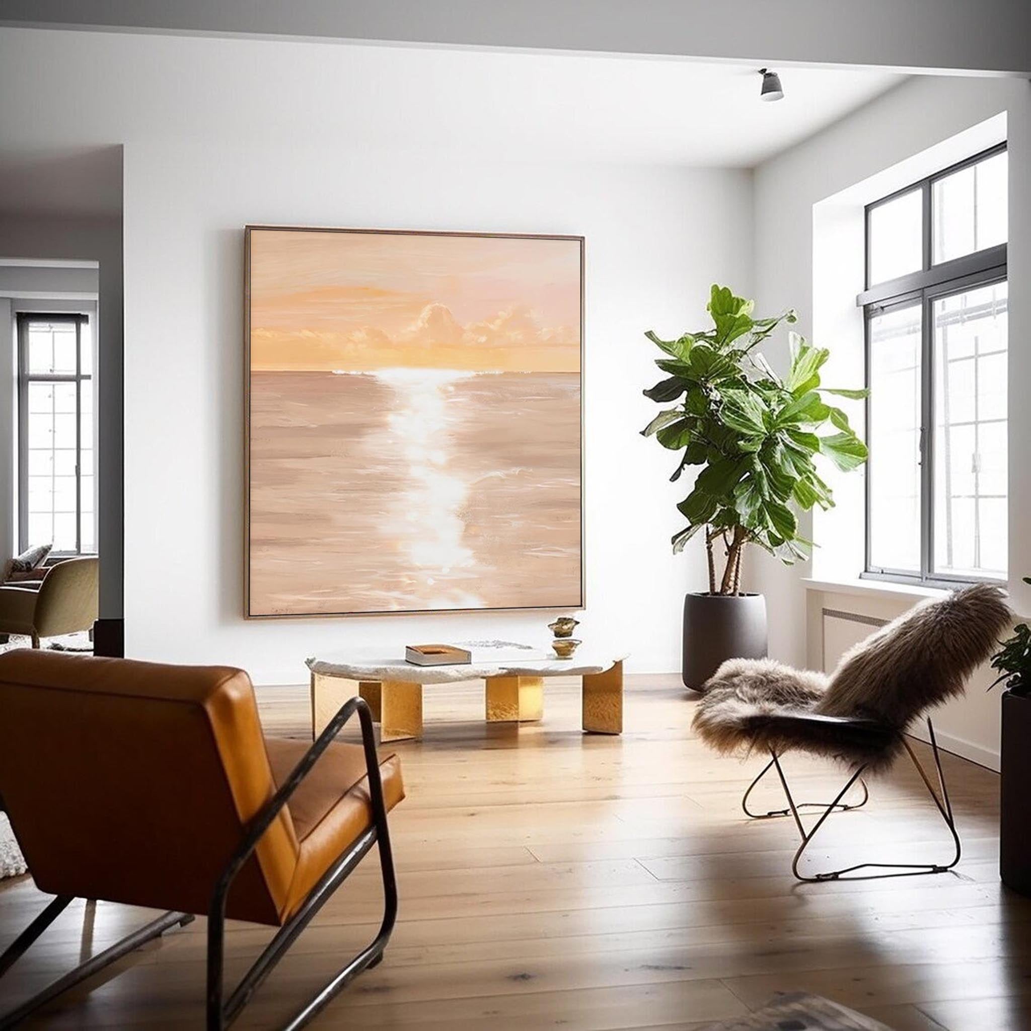 Wallart Golden Horizon at Sunset