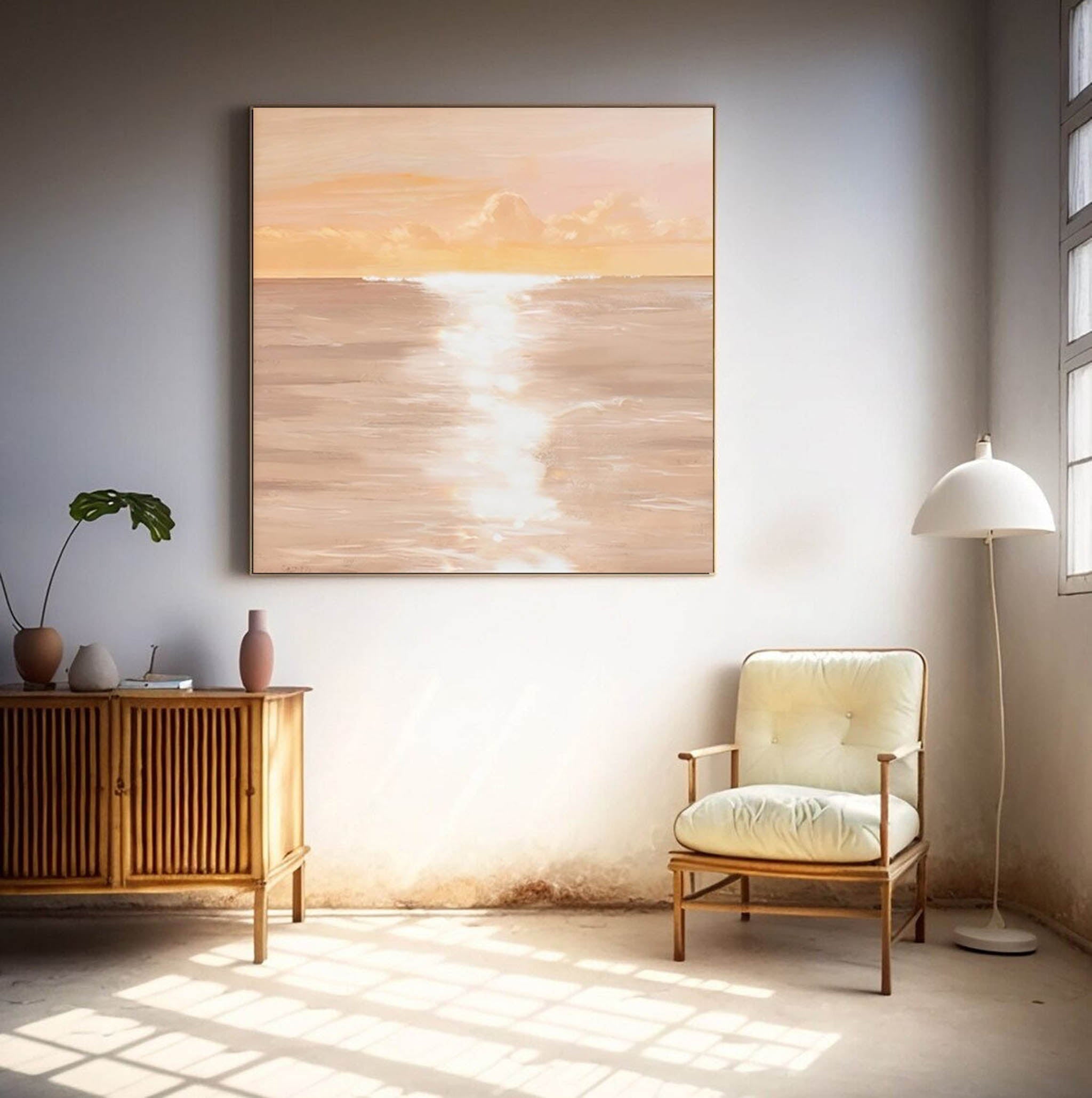 Wallart Golden Horizon at Sunset