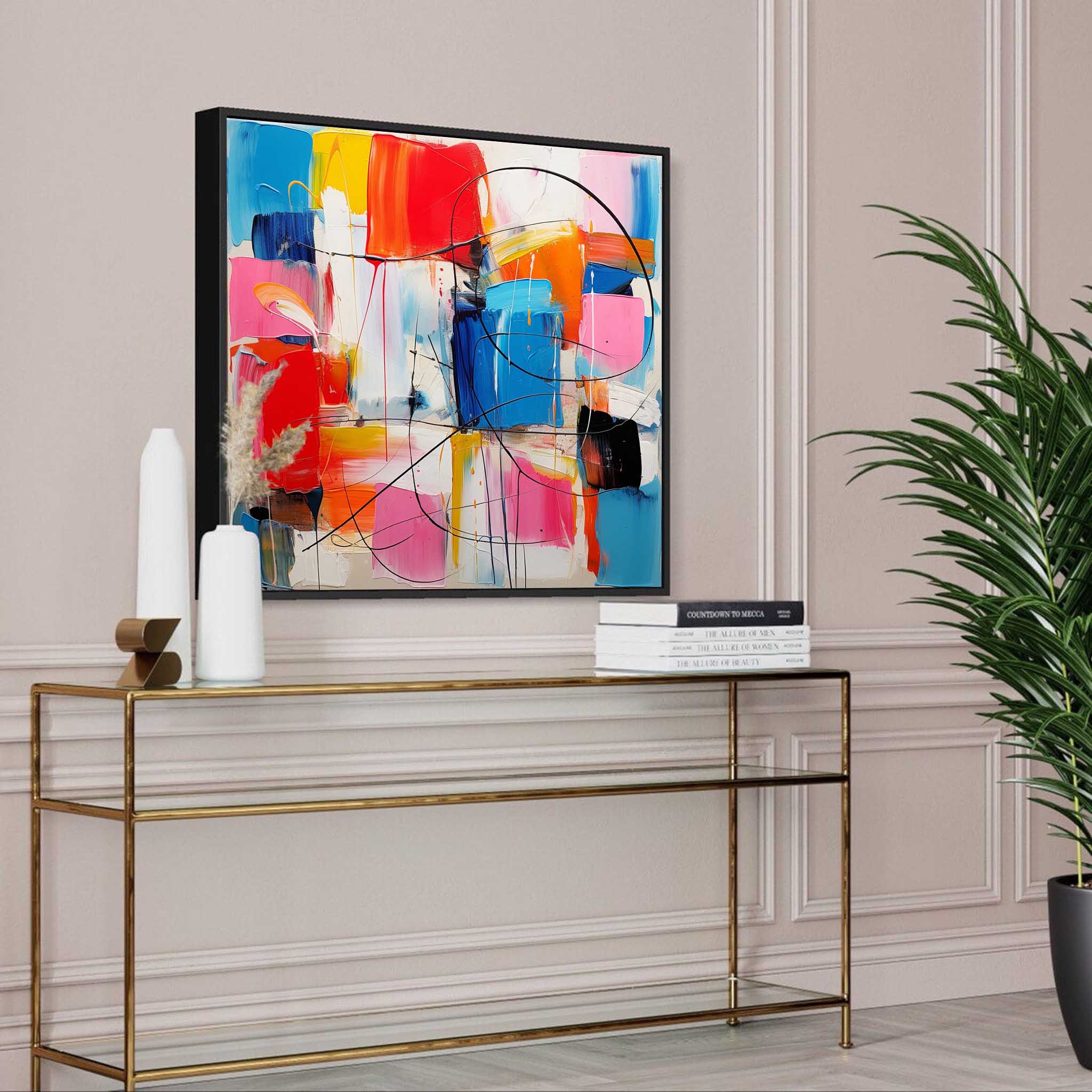 Wallart Vibrant Abstract Canvas Art