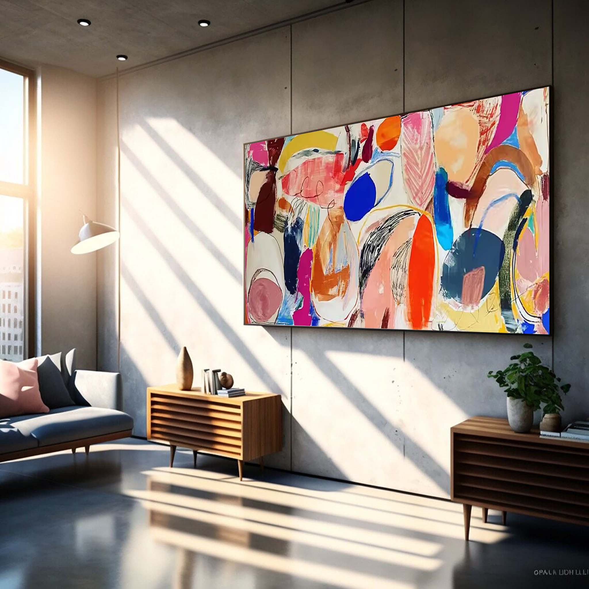 Wallart Colorful Abstract Expression Art