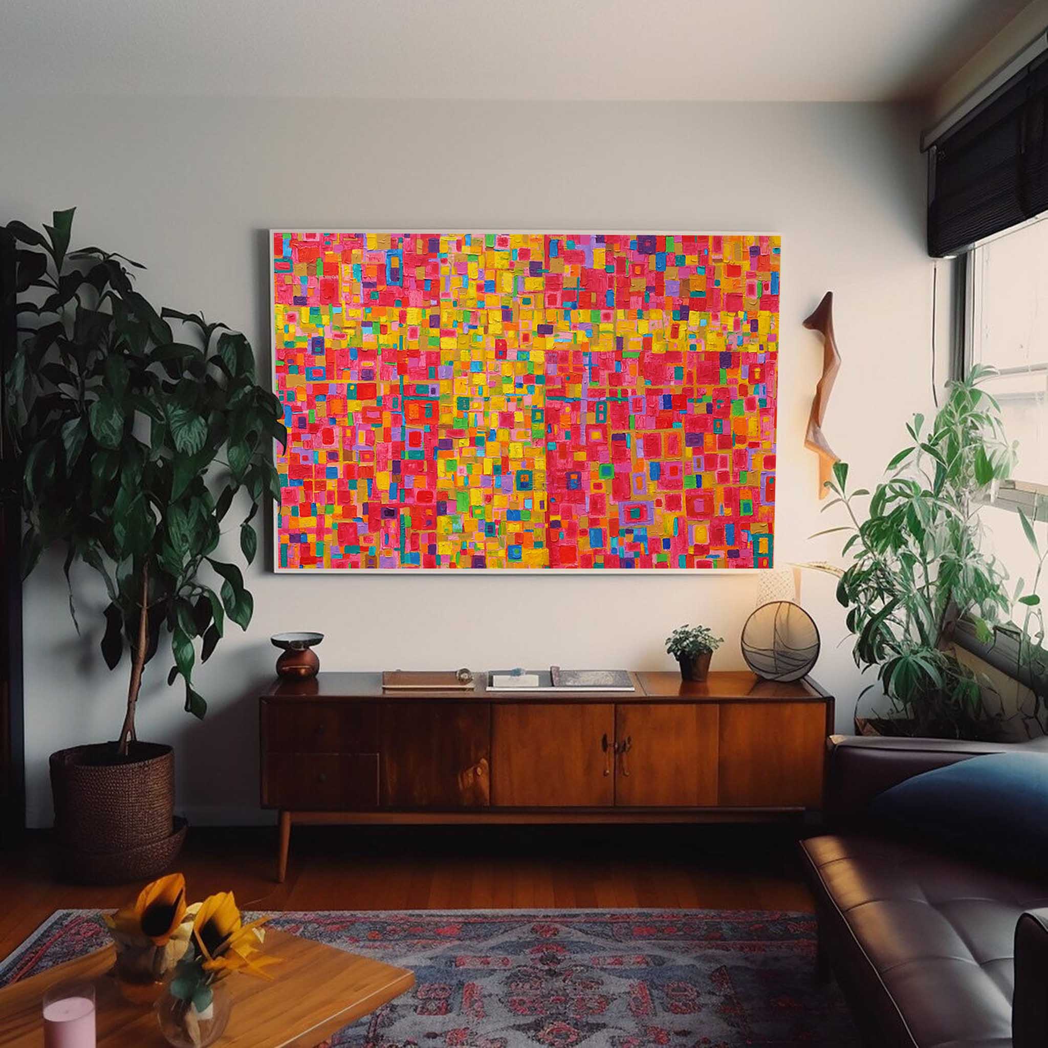 Wallart Radiant Mosaic Colorful Abstract Art