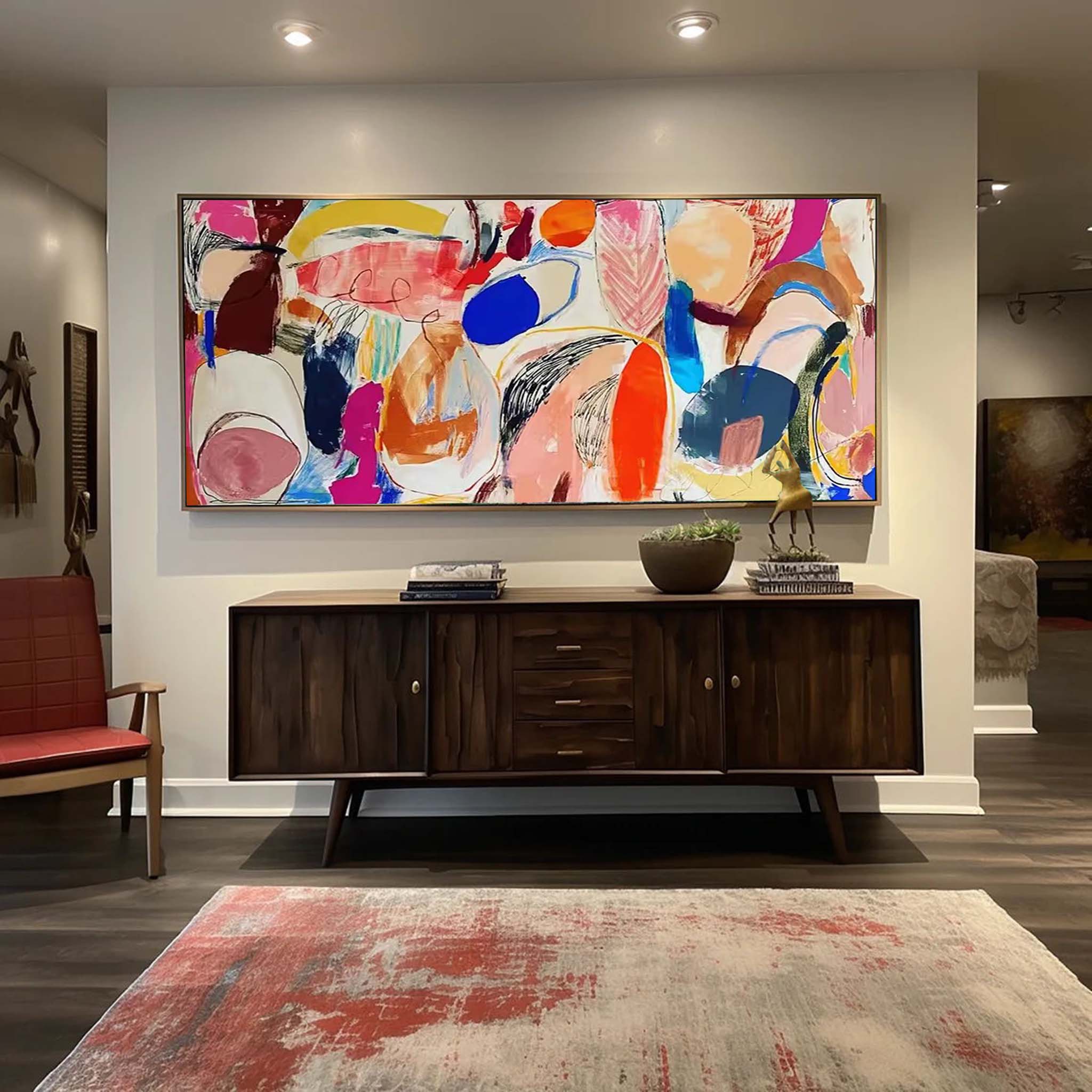 Wallart Colorful Abstract Expression Art