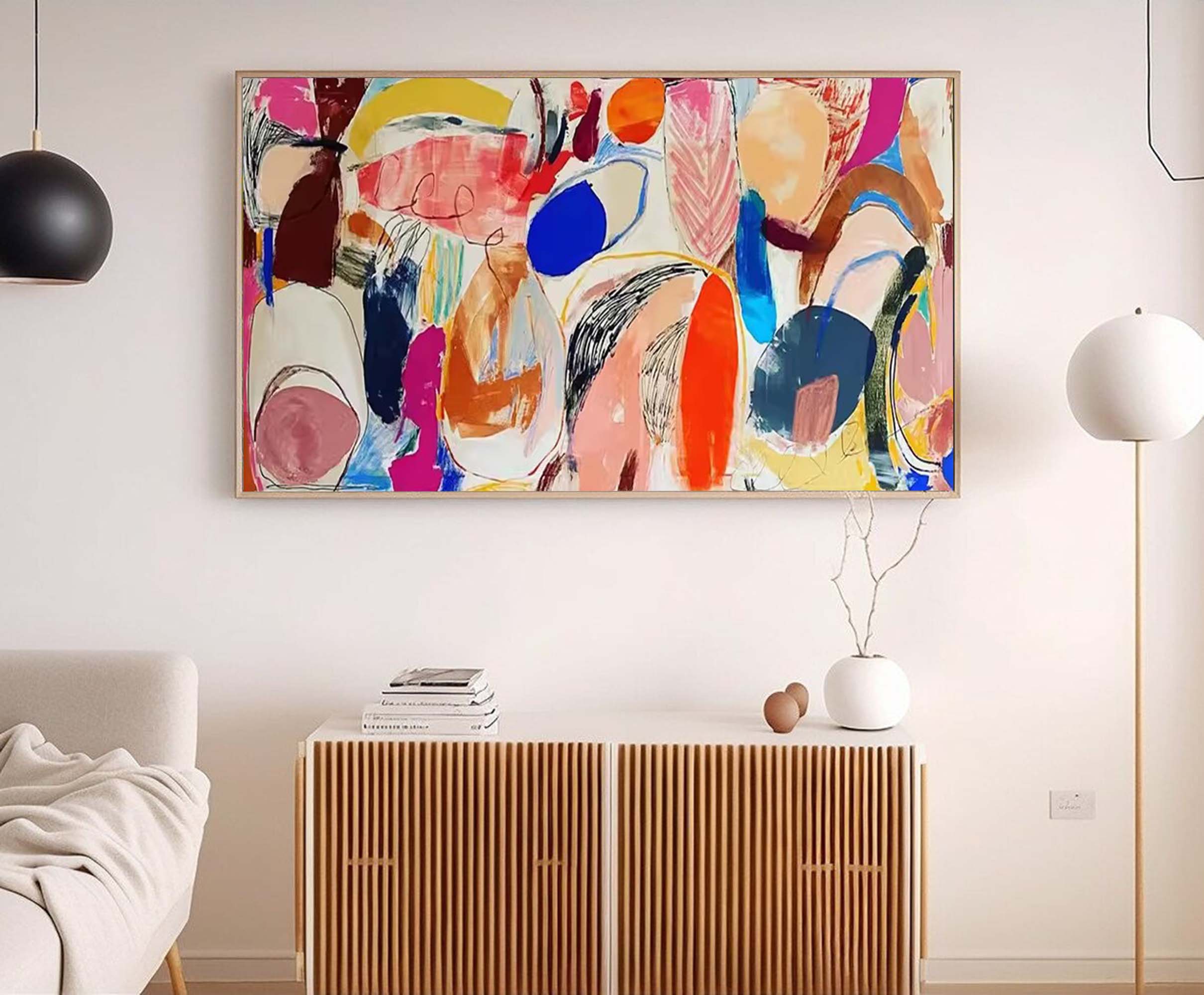 Wallart Colorful Abstract Expression Art