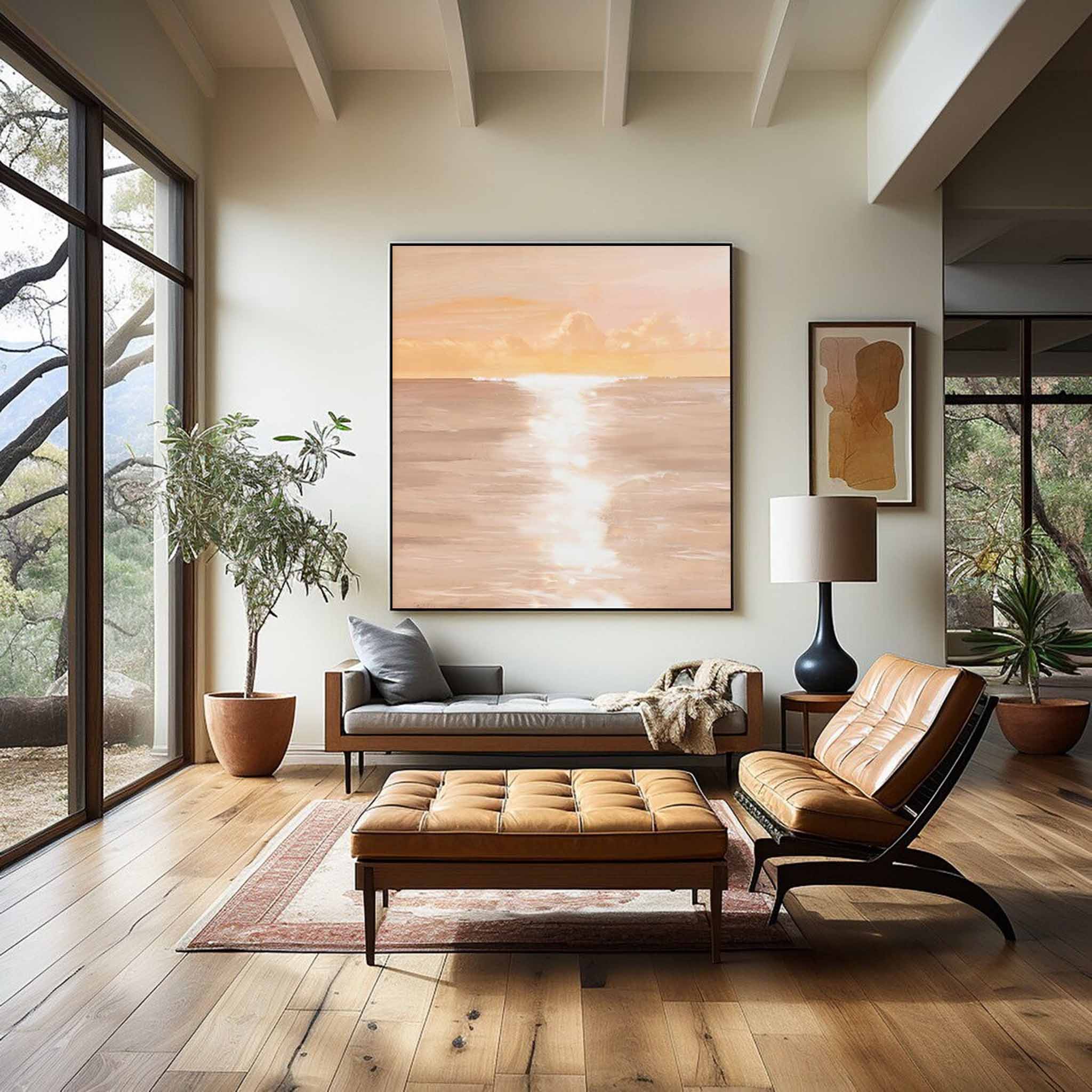 Wallart Golden Horizon at Sunset