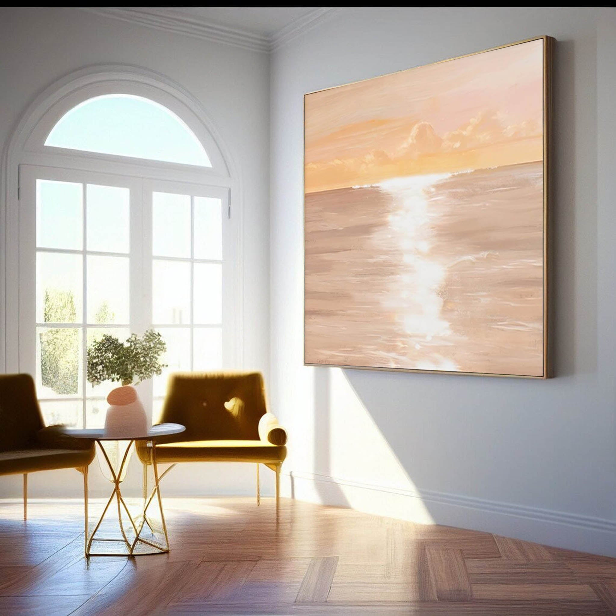 Wallart Golden Horizon at Sunset