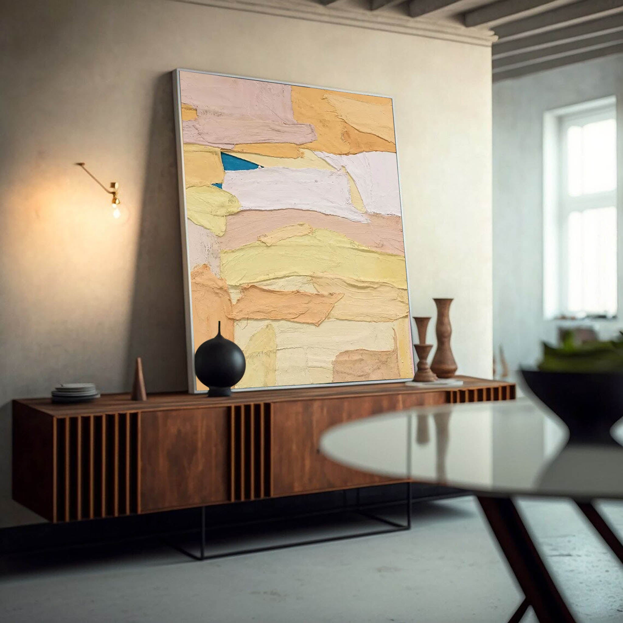Wallart Layered Pastel Abstract Texture Art