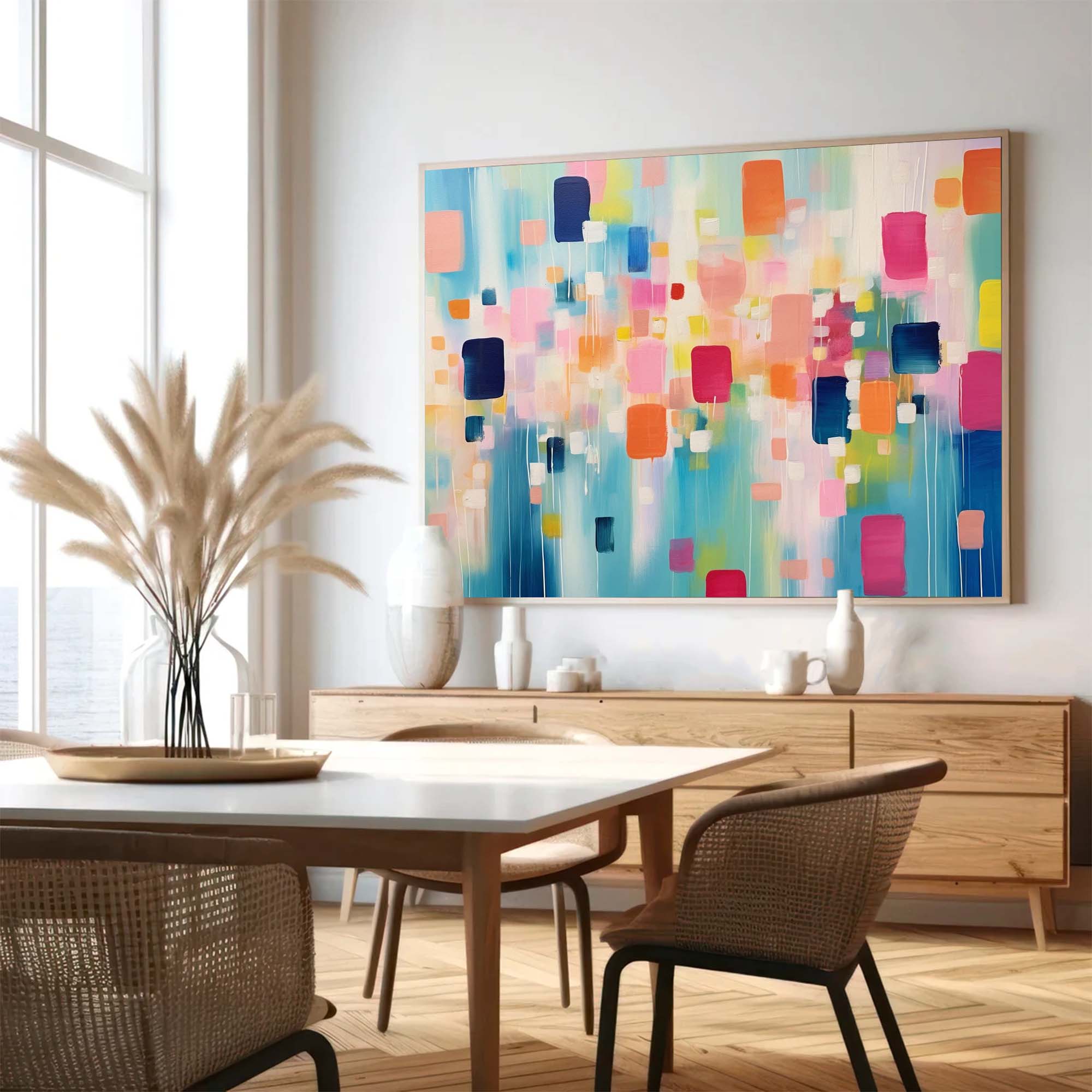 Wallart Colorful Geometric Abstract Art
