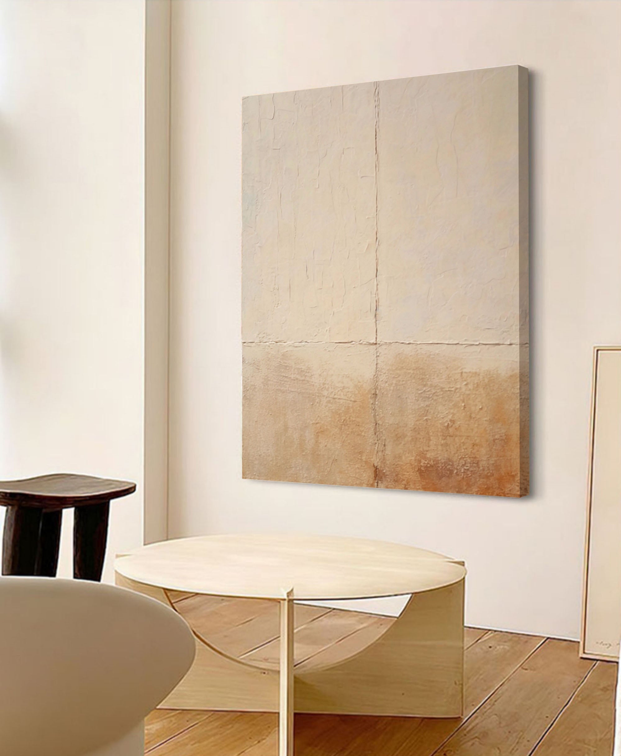 Wallart Textured Neutral Abstract Canvas