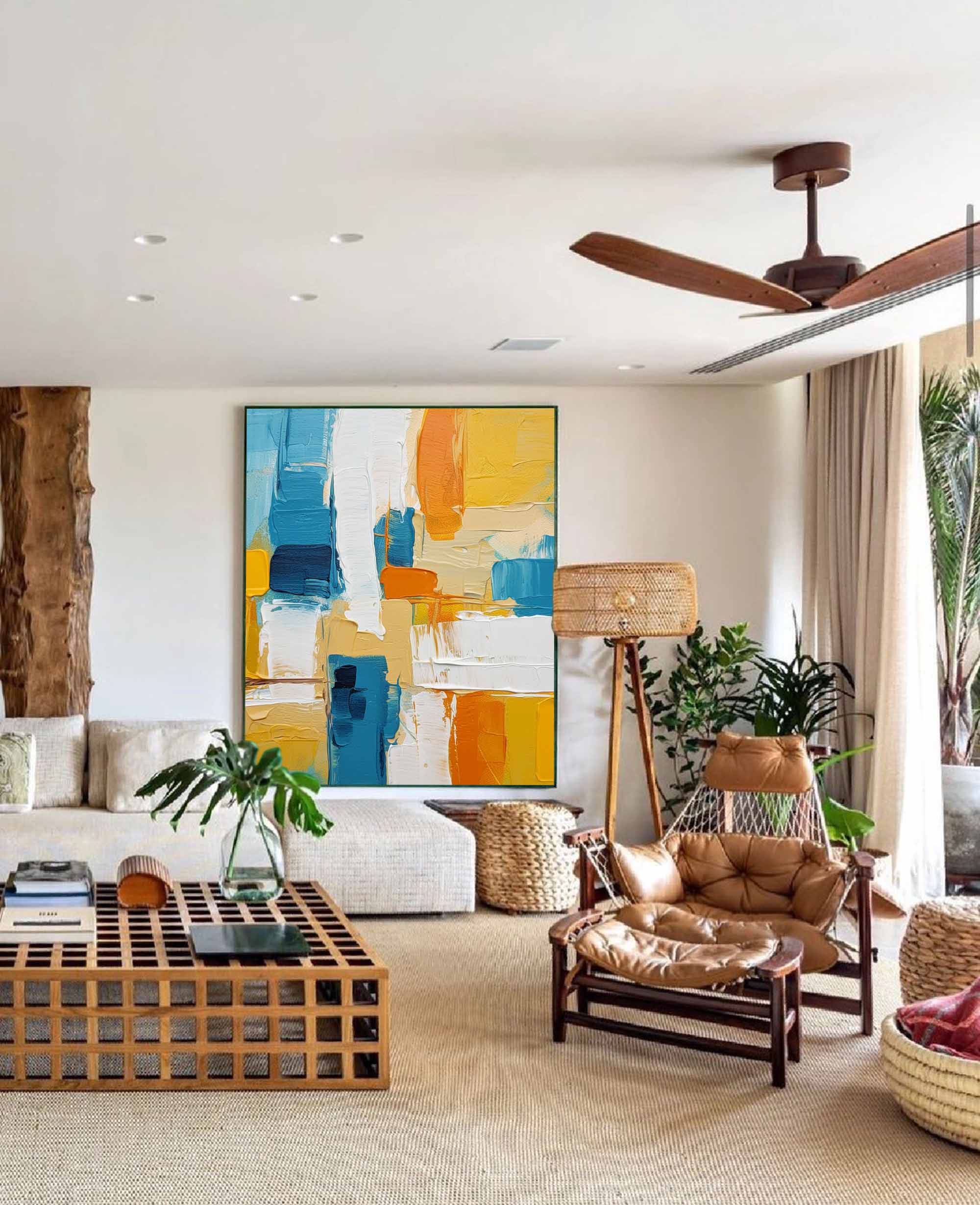 Wallart Geometric Harmony in Cool Tones