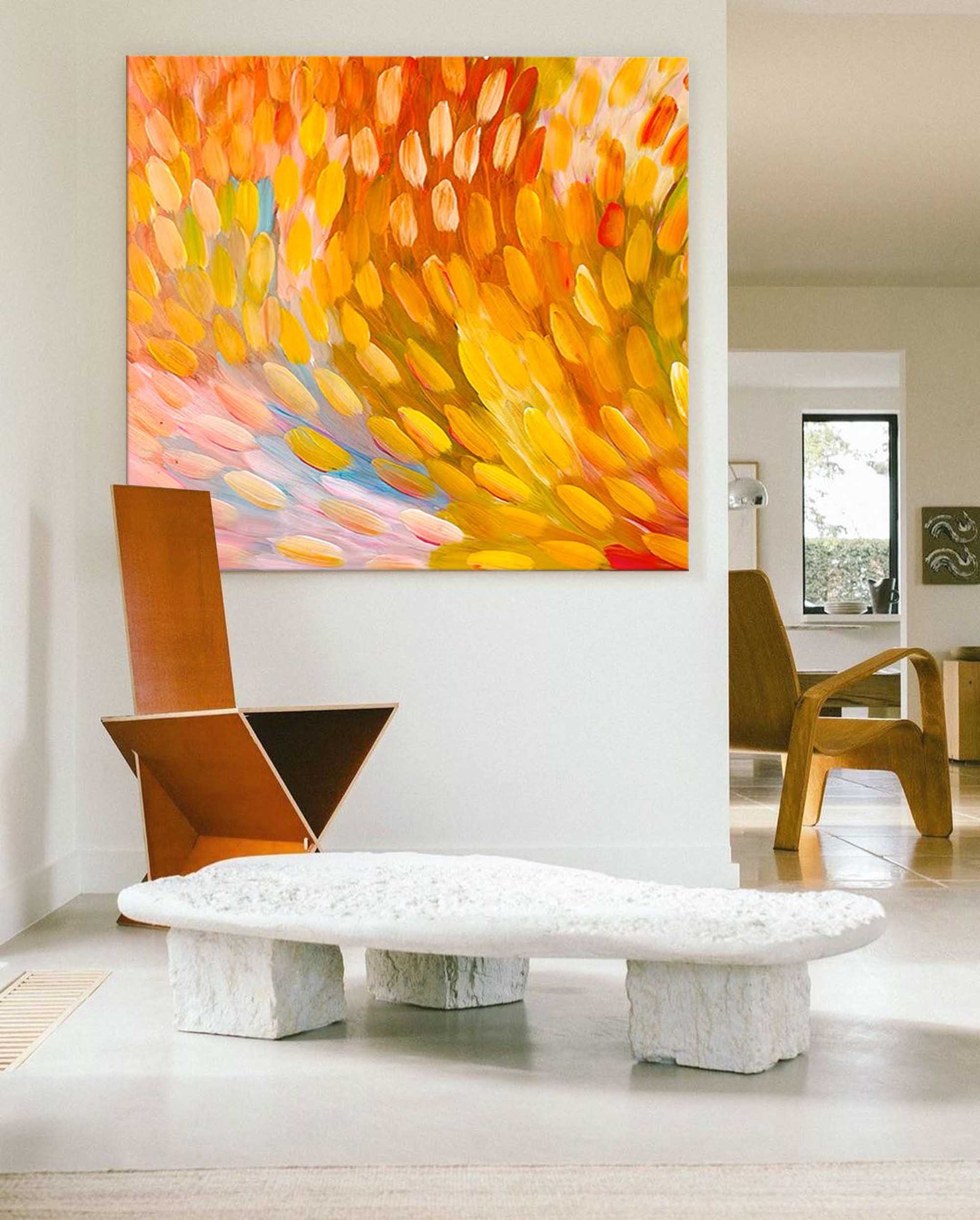 Wallart Vibrant Burst Abstract Oil Art