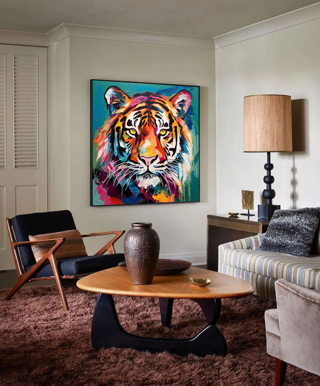 Wallart Radiant Tiger in Technicolor