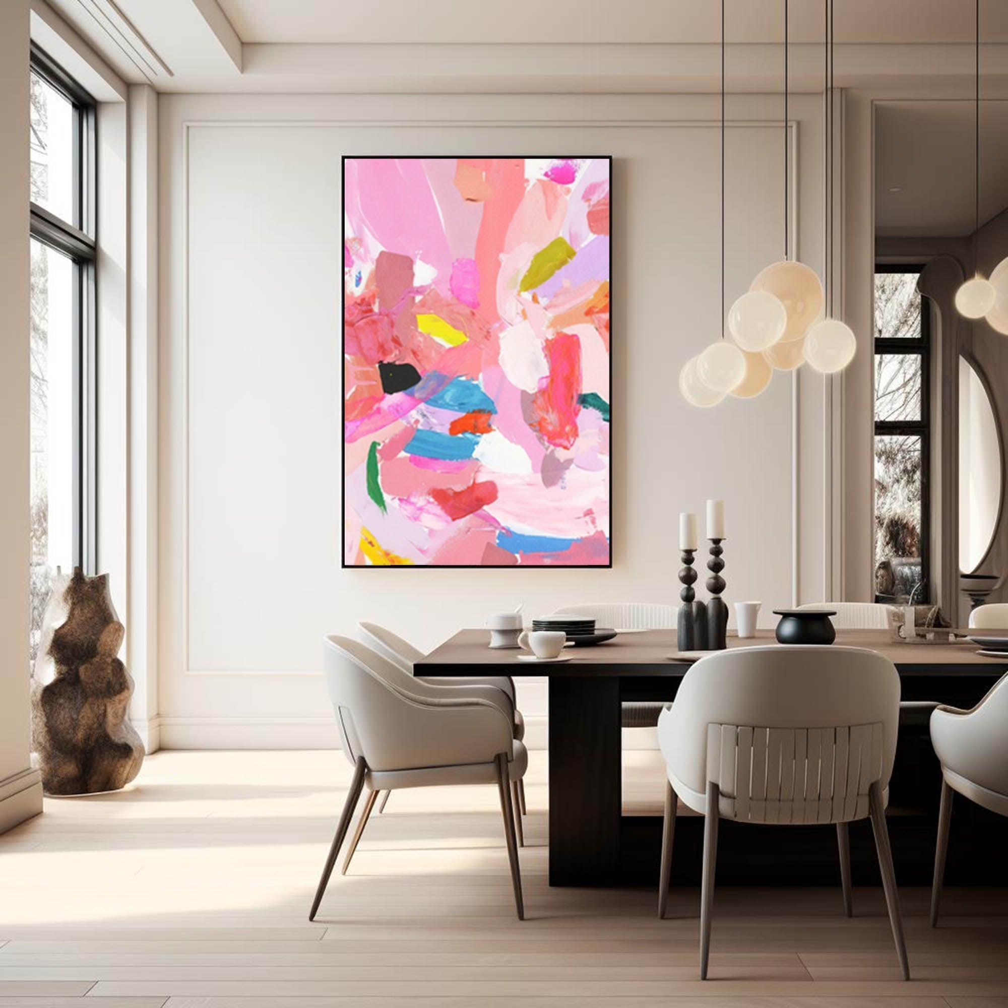 Wallart Flourish in Pink Hues