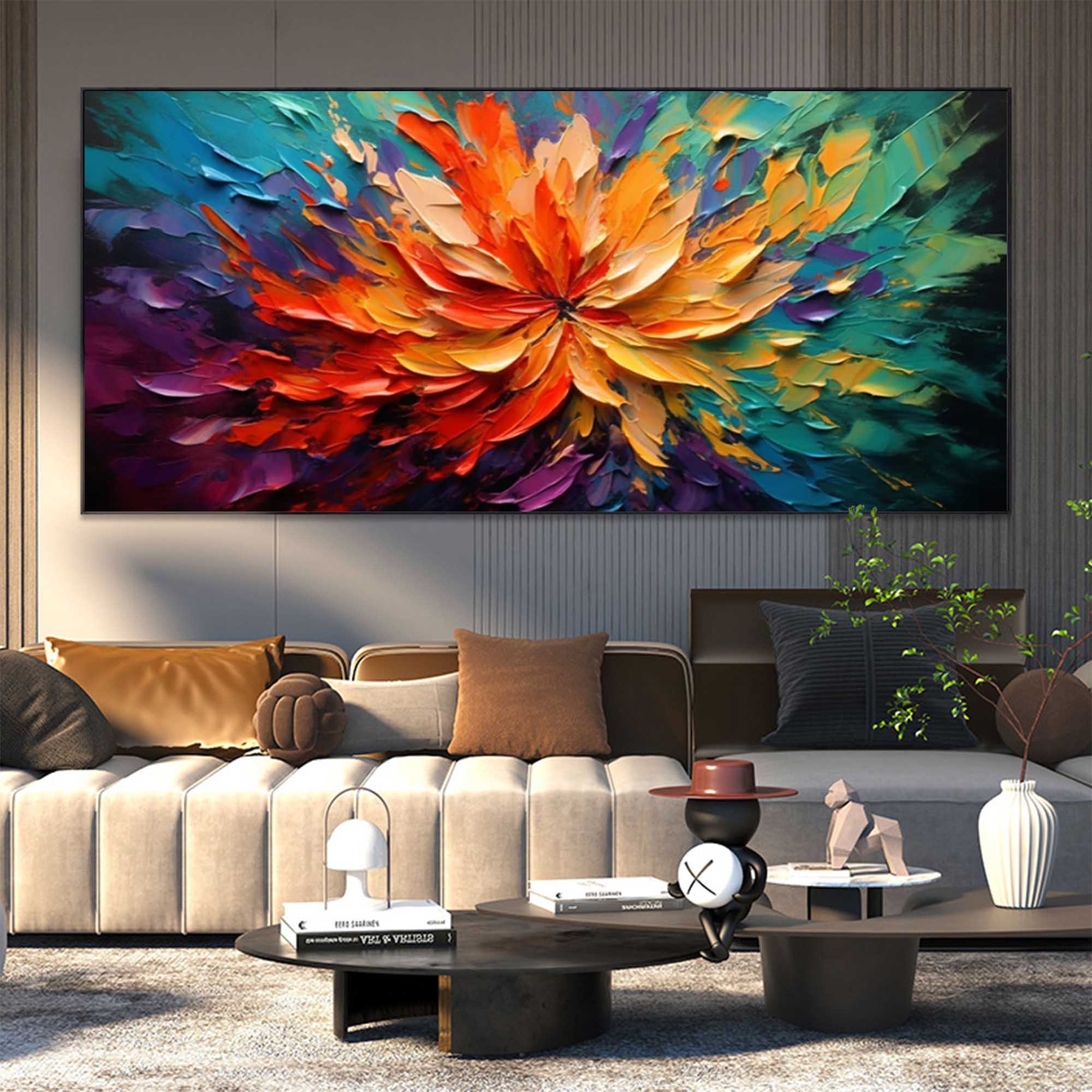 Wallart Fiery Bloom of Vibrant Colors