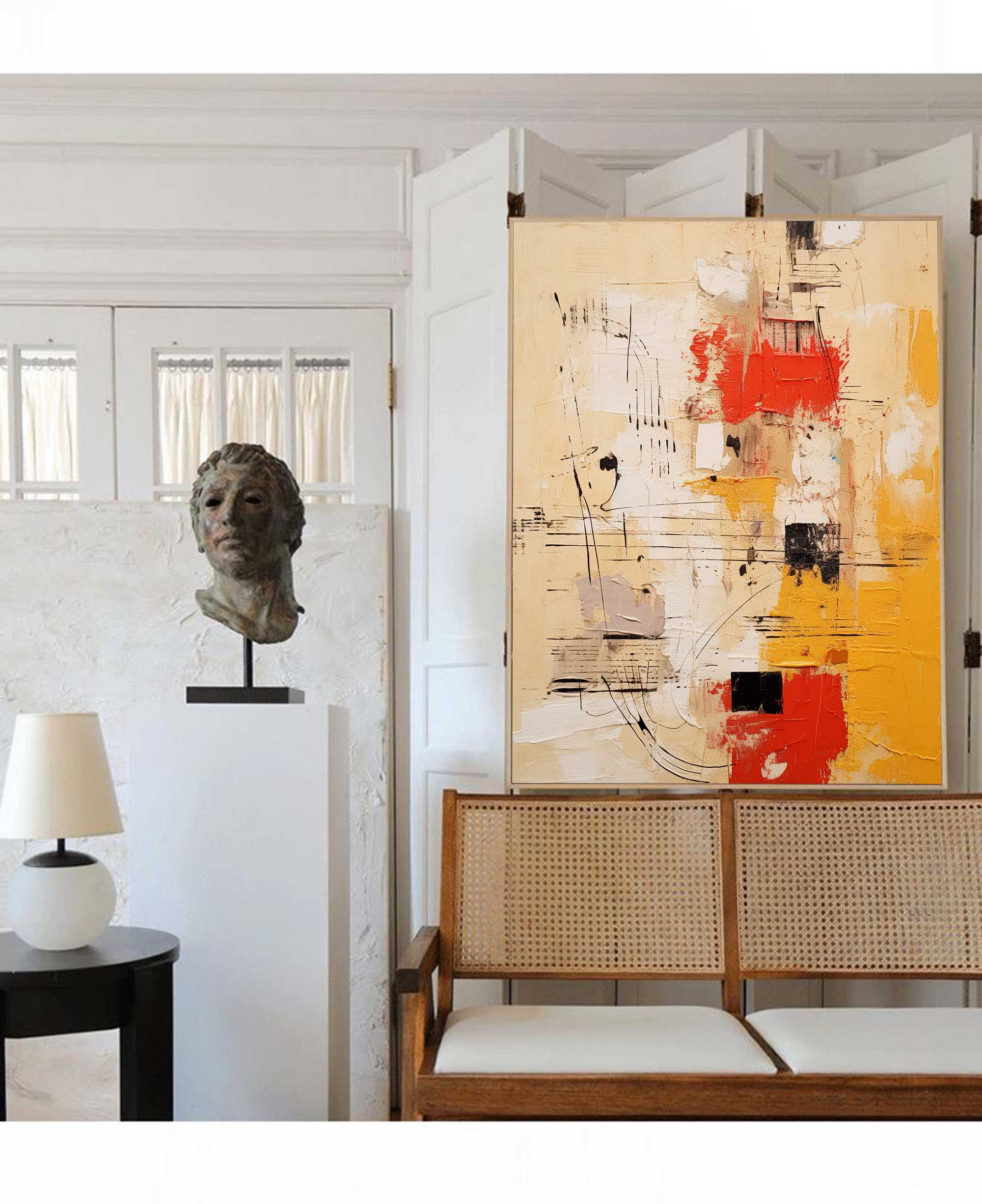 Wallart Bold Abstract Geometric Brushstrokes