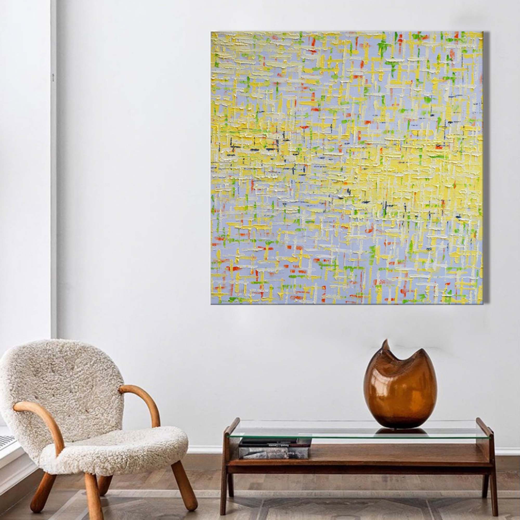 Wallart Textured Abstract Pastel Canvas Art