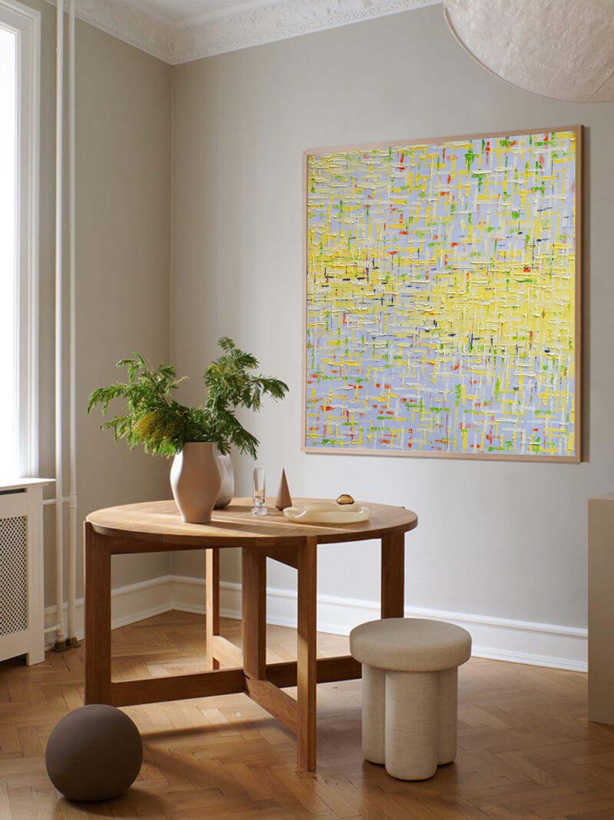 Wallart Textured Abstract Pastel Canvas Art
