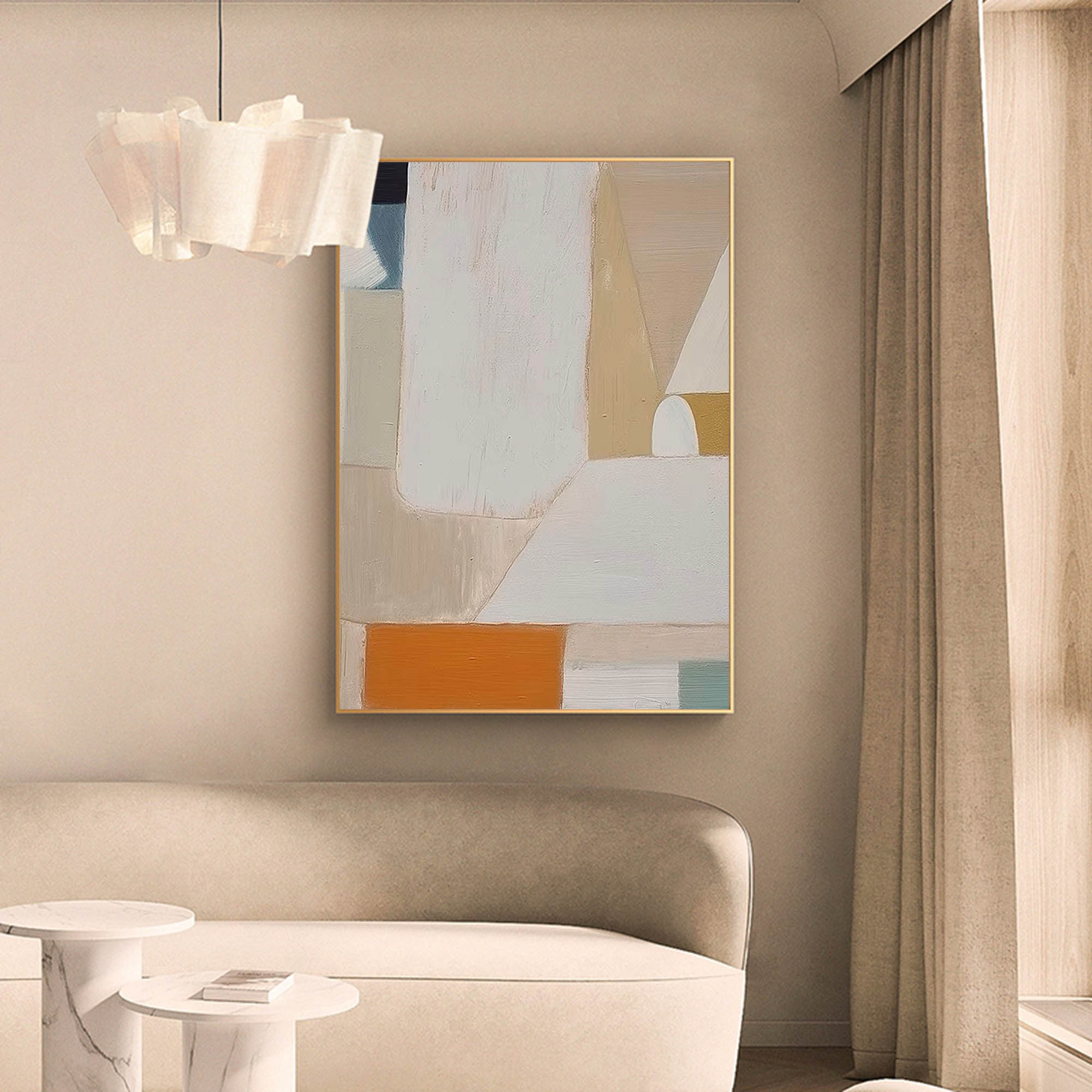 Wallart Minimalist Earth Tones Abstract Canvas Art