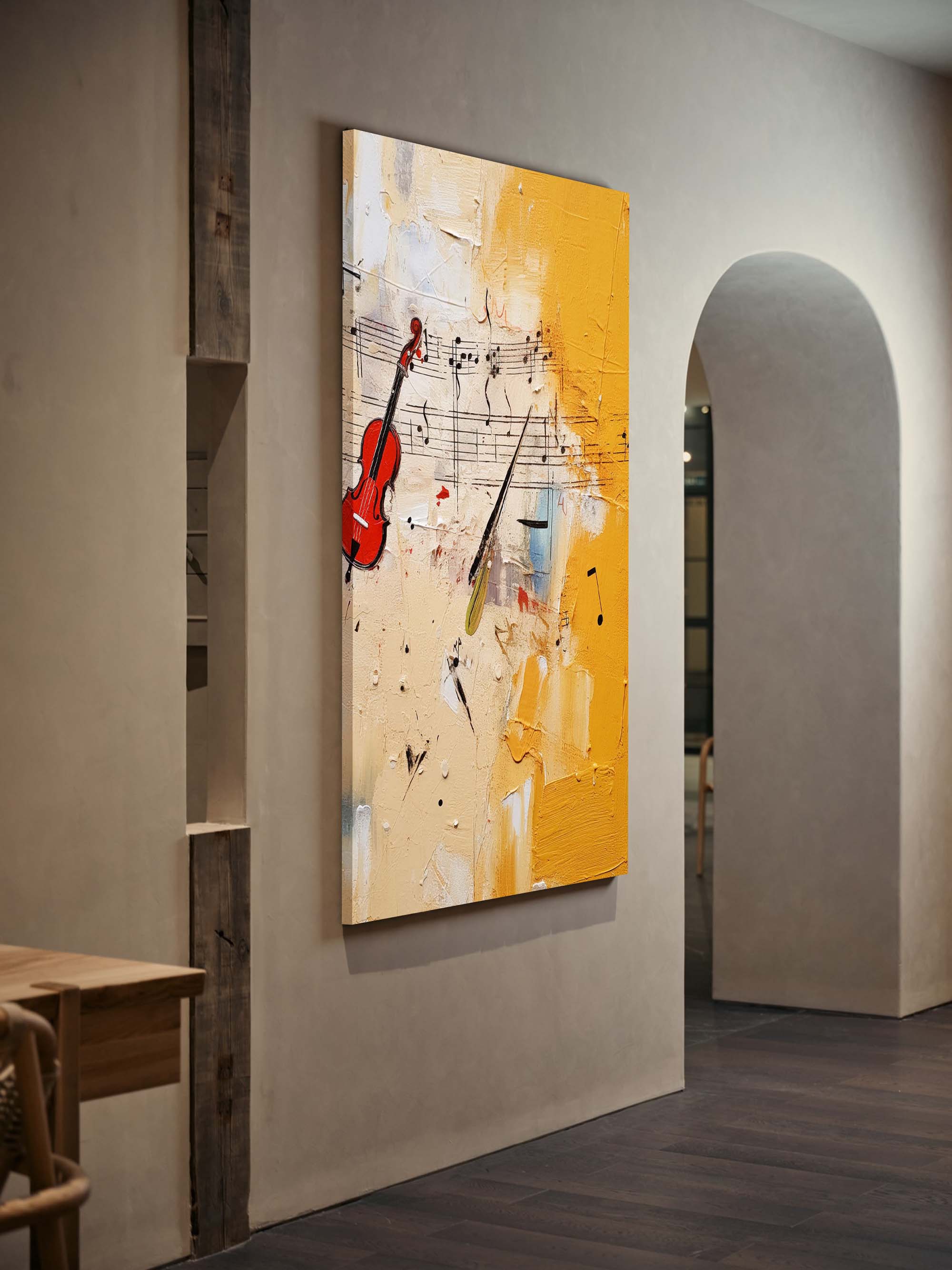 Wallart Violin & Melody Abstract Canvas