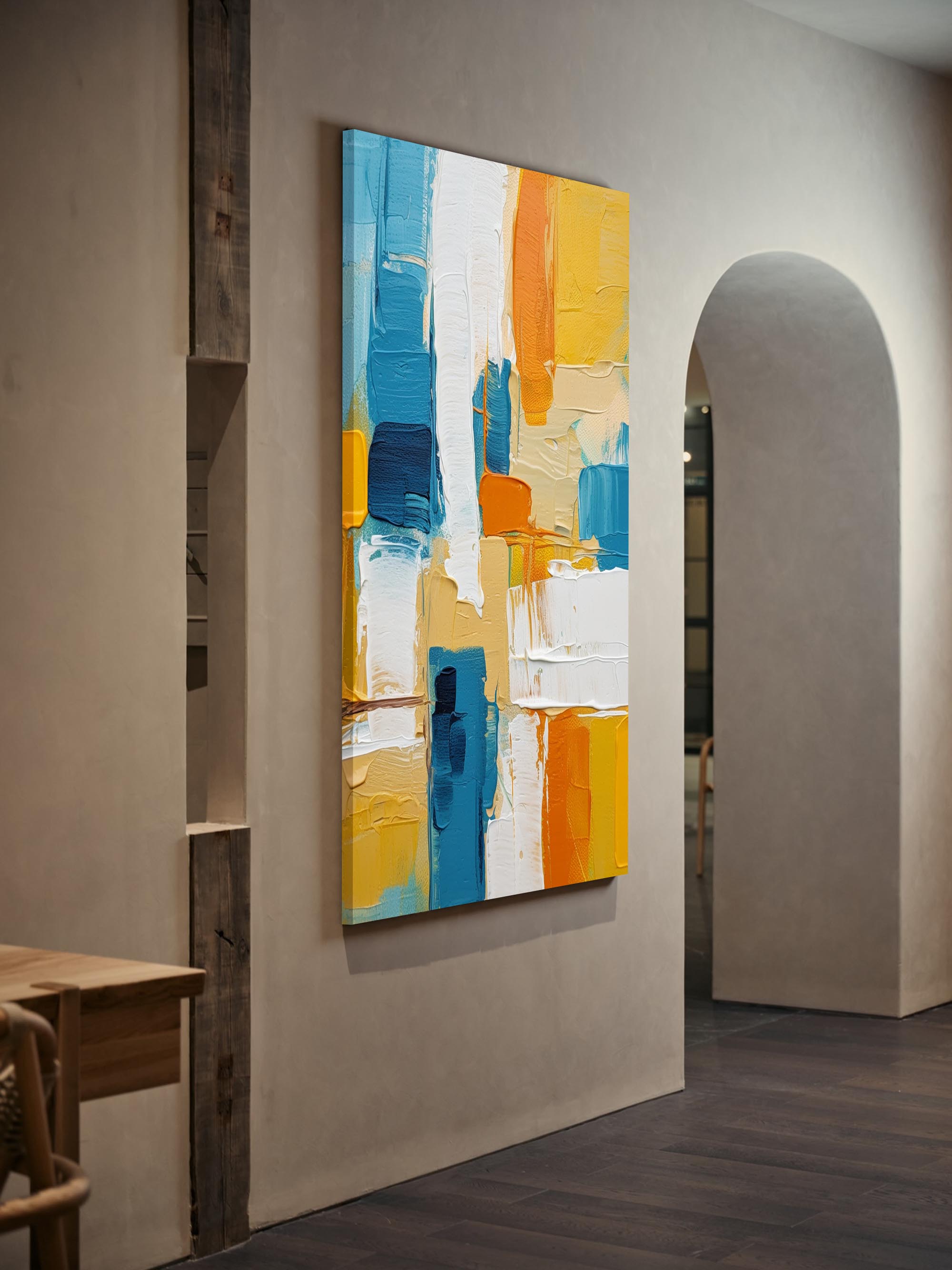 Wallart Geometric Harmony in Cool Tones