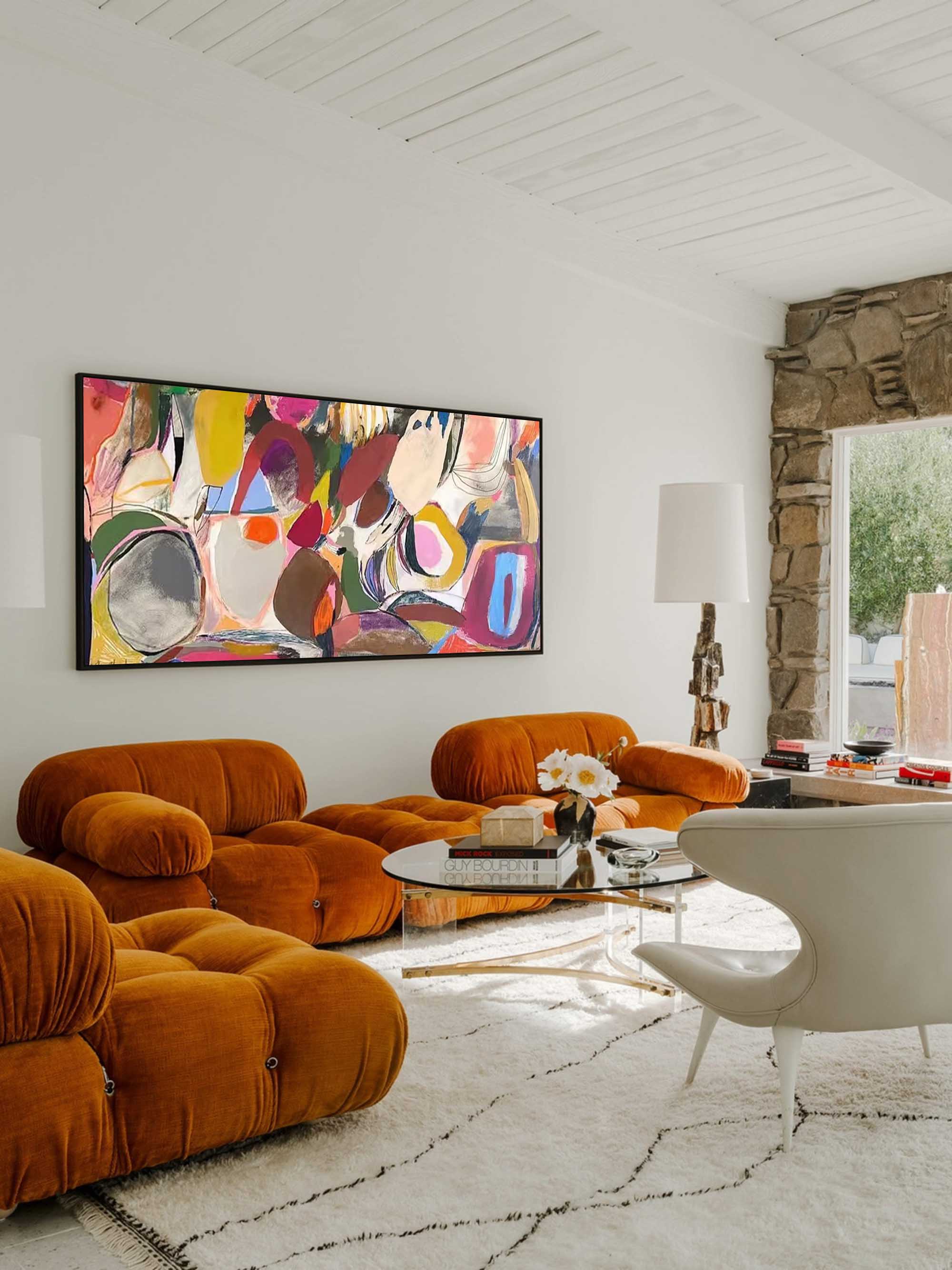 Wallart Dynamic Multicolor Abstract Art